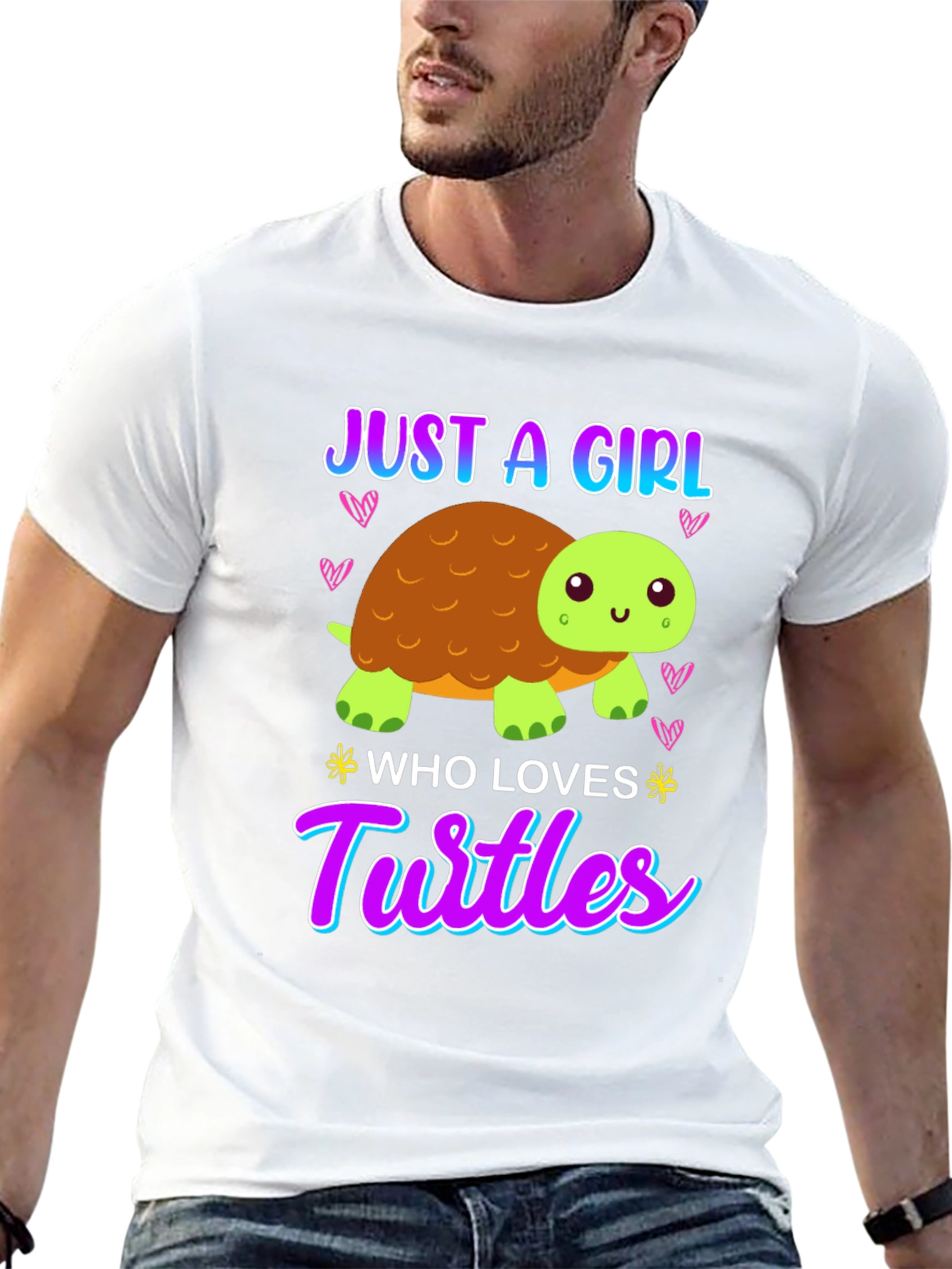 Girl Who Loves Turtles T-Shirt - Cute Cartoon