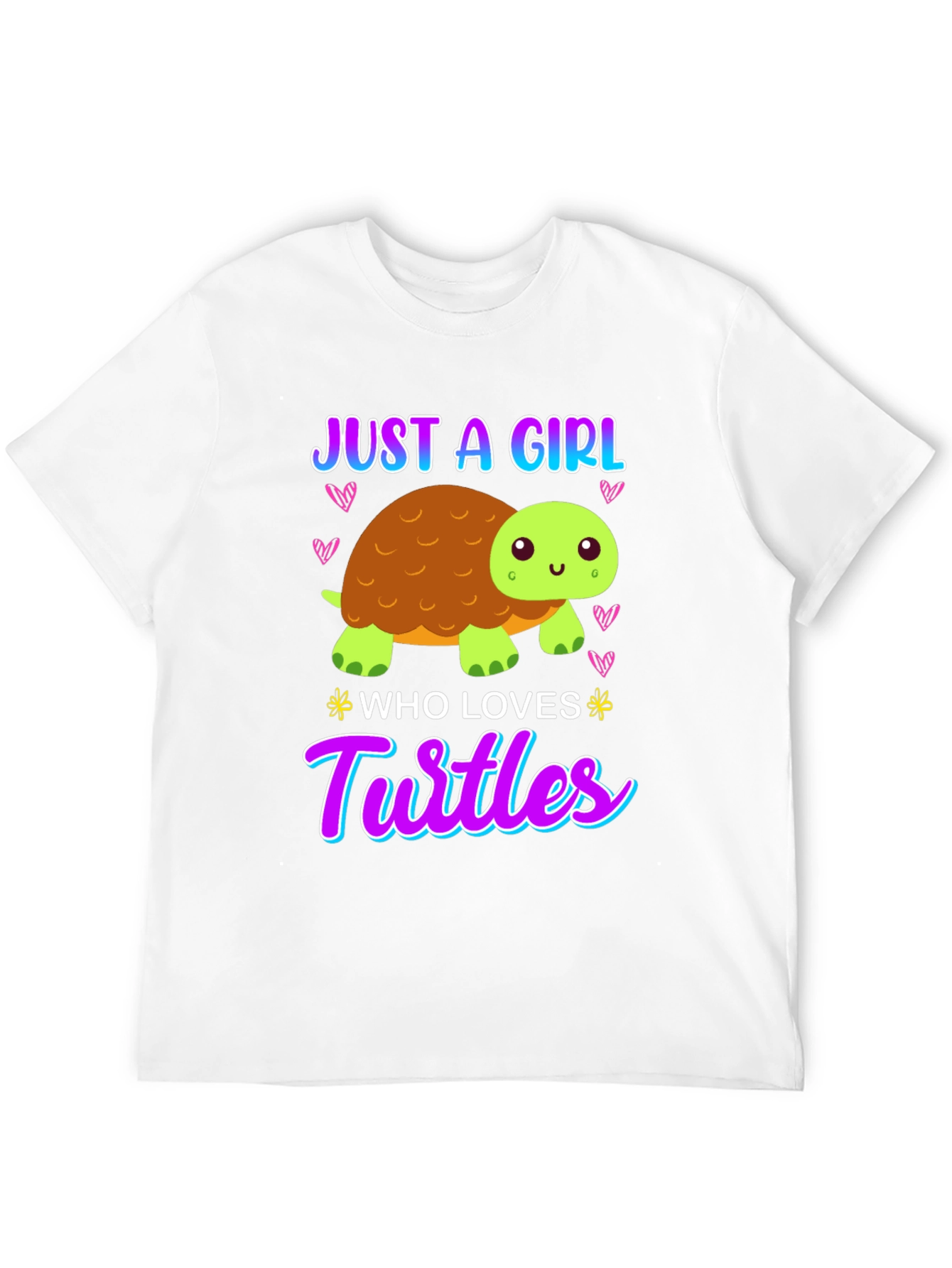 Girl Who Loves Turtles T-Shirt - Cute Cartoon