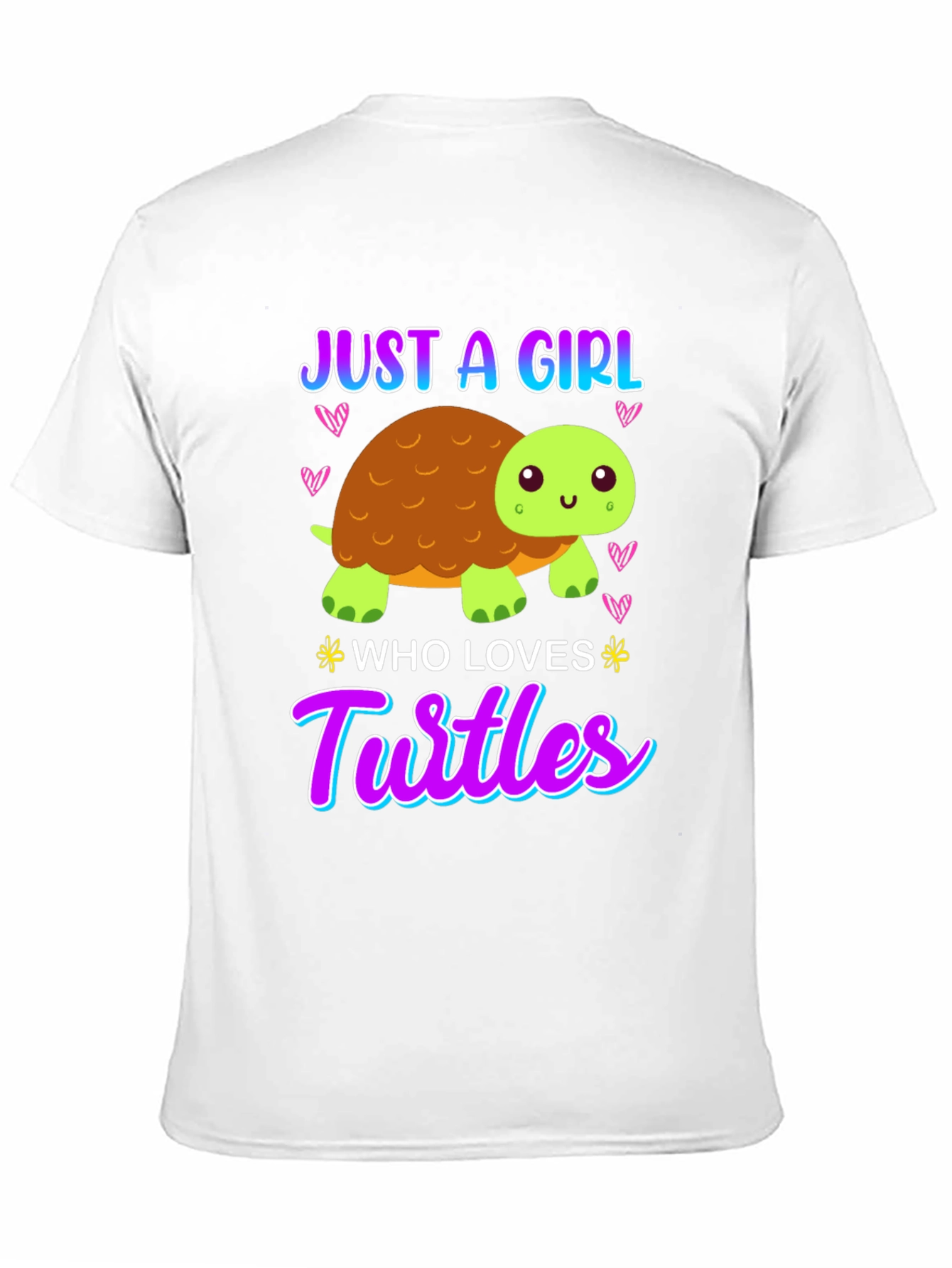 Girl Who Loves Turtles T-Shirt - Cute Cartoon
