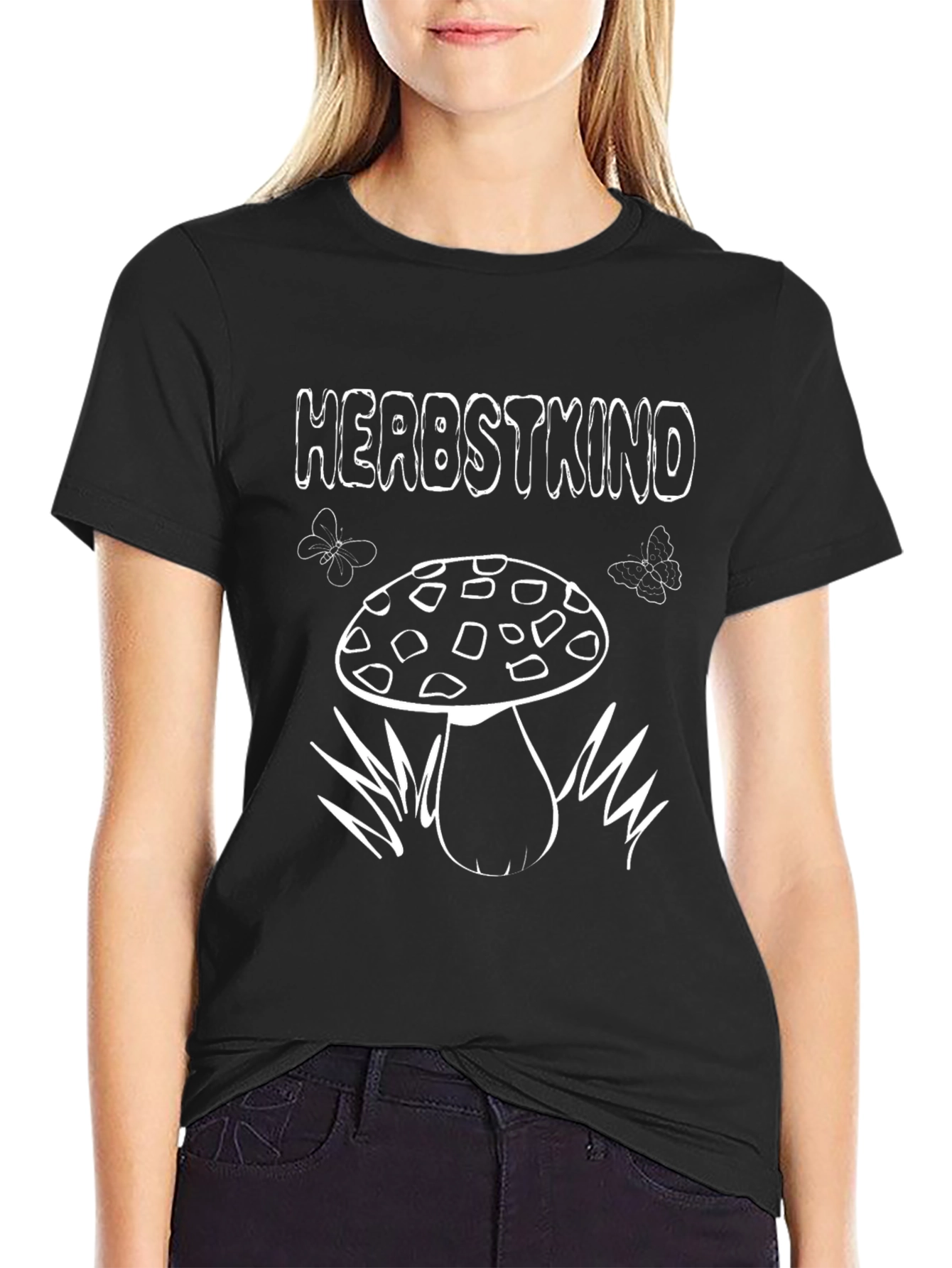 Herbstkind Mushroom Graphic Tee - Fall Season T-Shirt