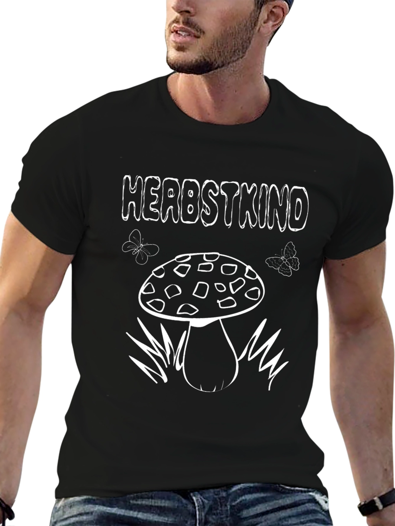 Herbstkind Mushroom Graphic Tee - Fall Season T-Shirt