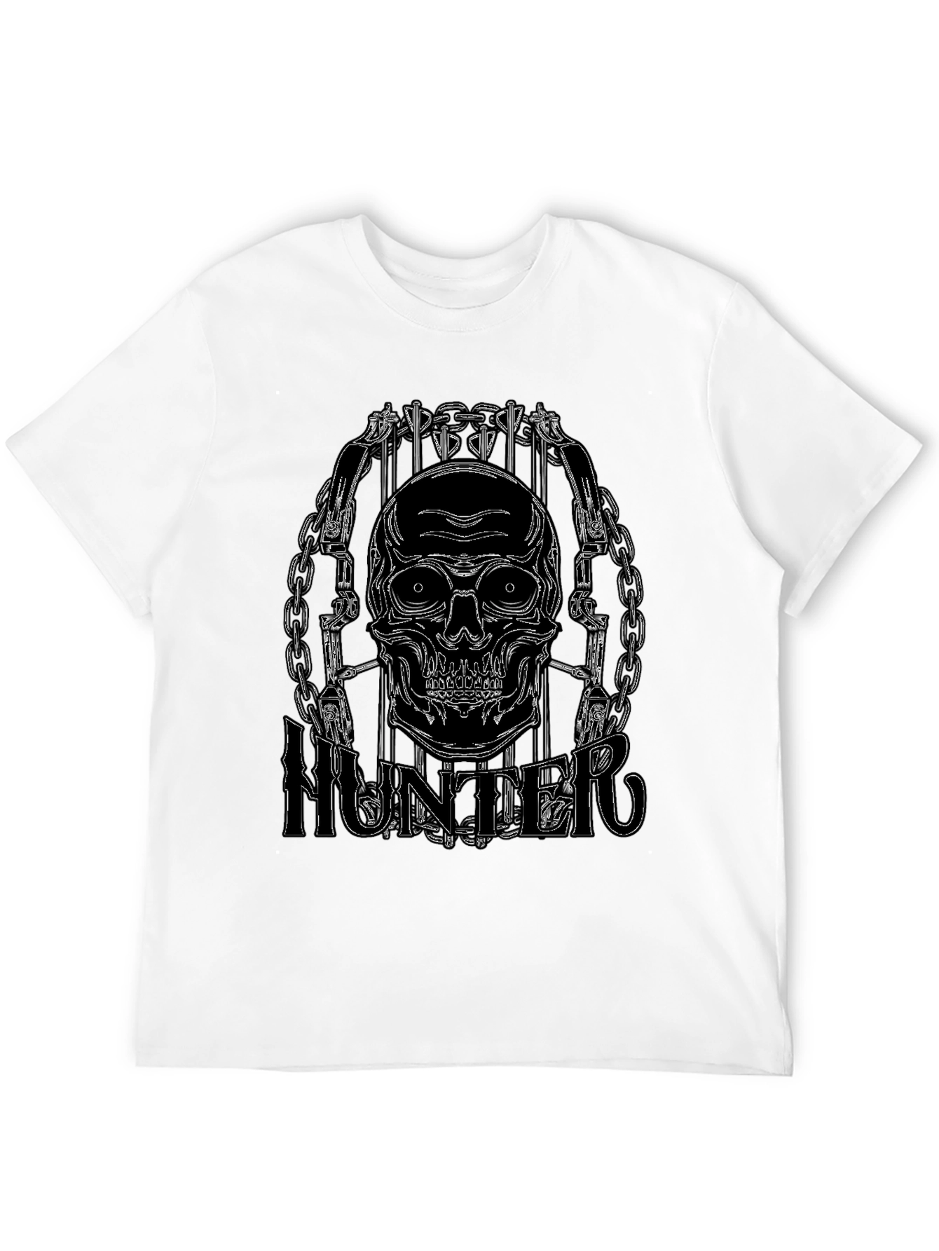 Skull Hunter Black Graphic Tee