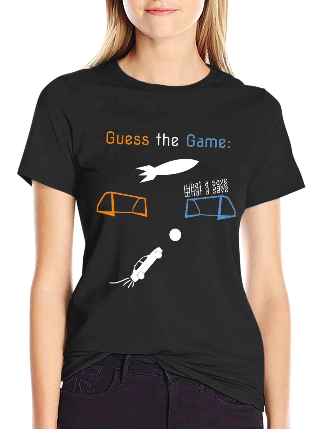 Guess the Game T-Shirt: Rocket Car Soccer Tee