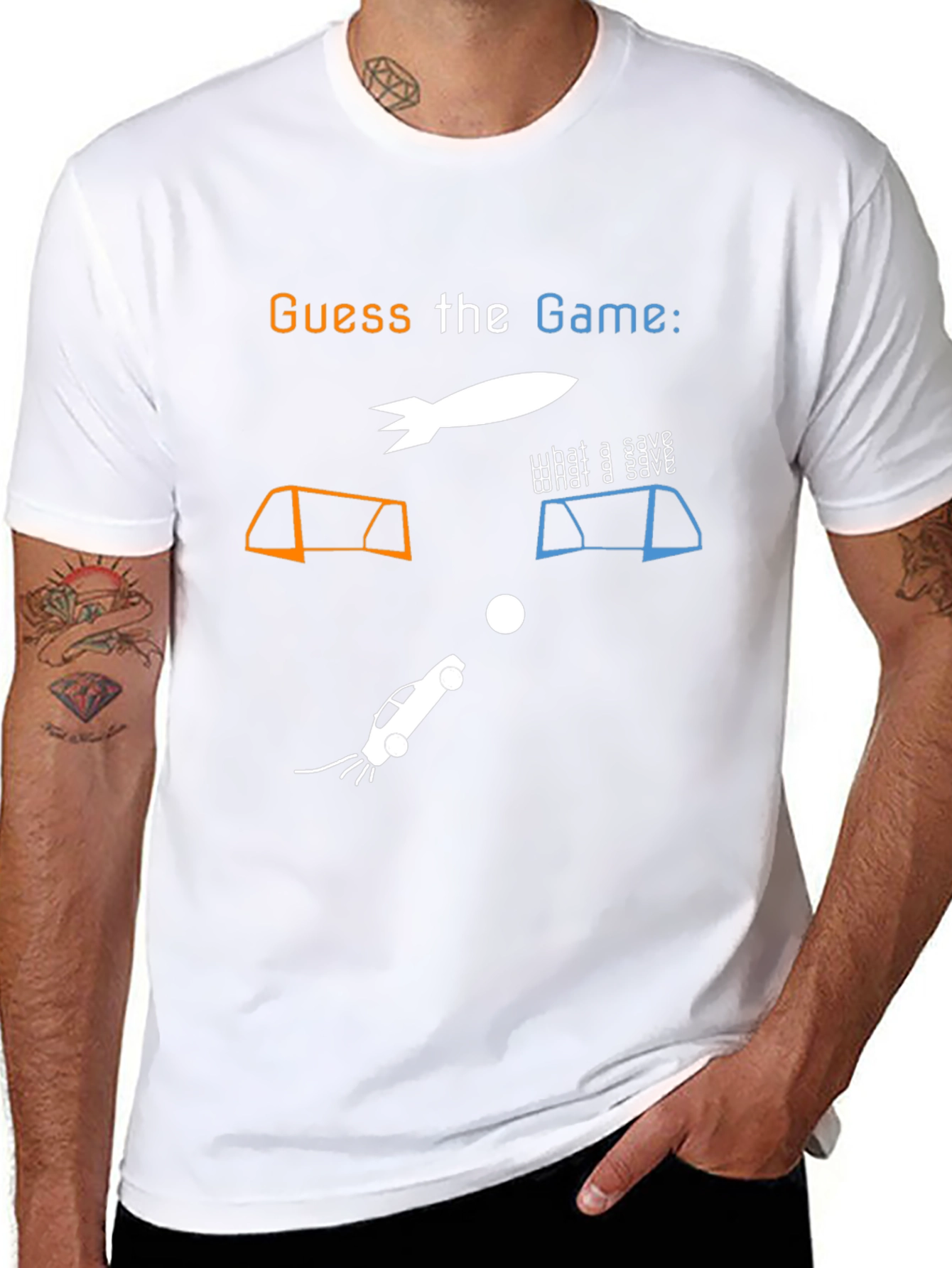 Guess the Game T-Shirt: Rocket Car Soccer Tee