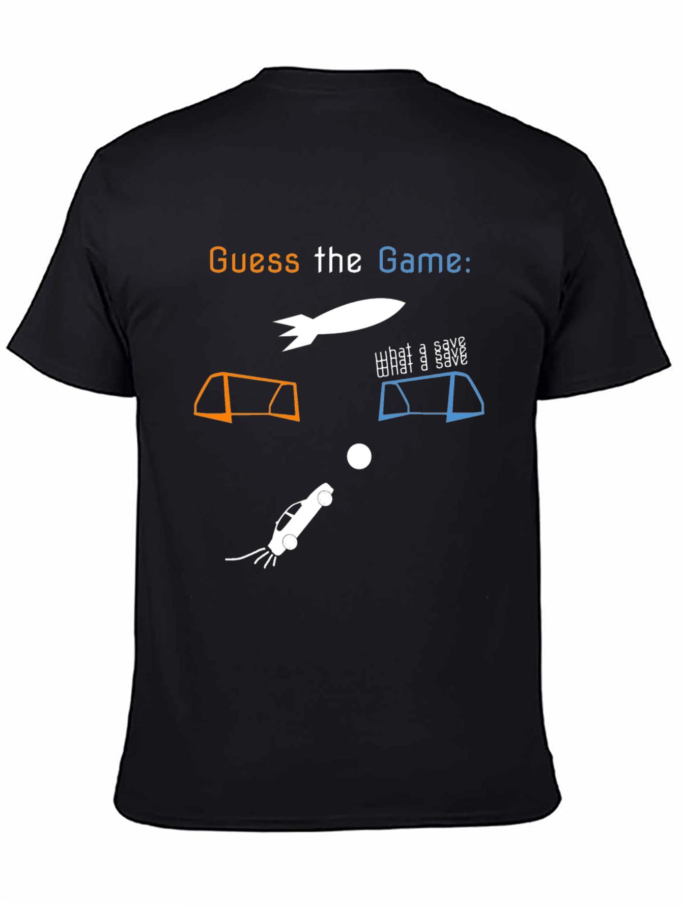 Guess the Game T-Shirt: Rocket Car Soccer Tee
