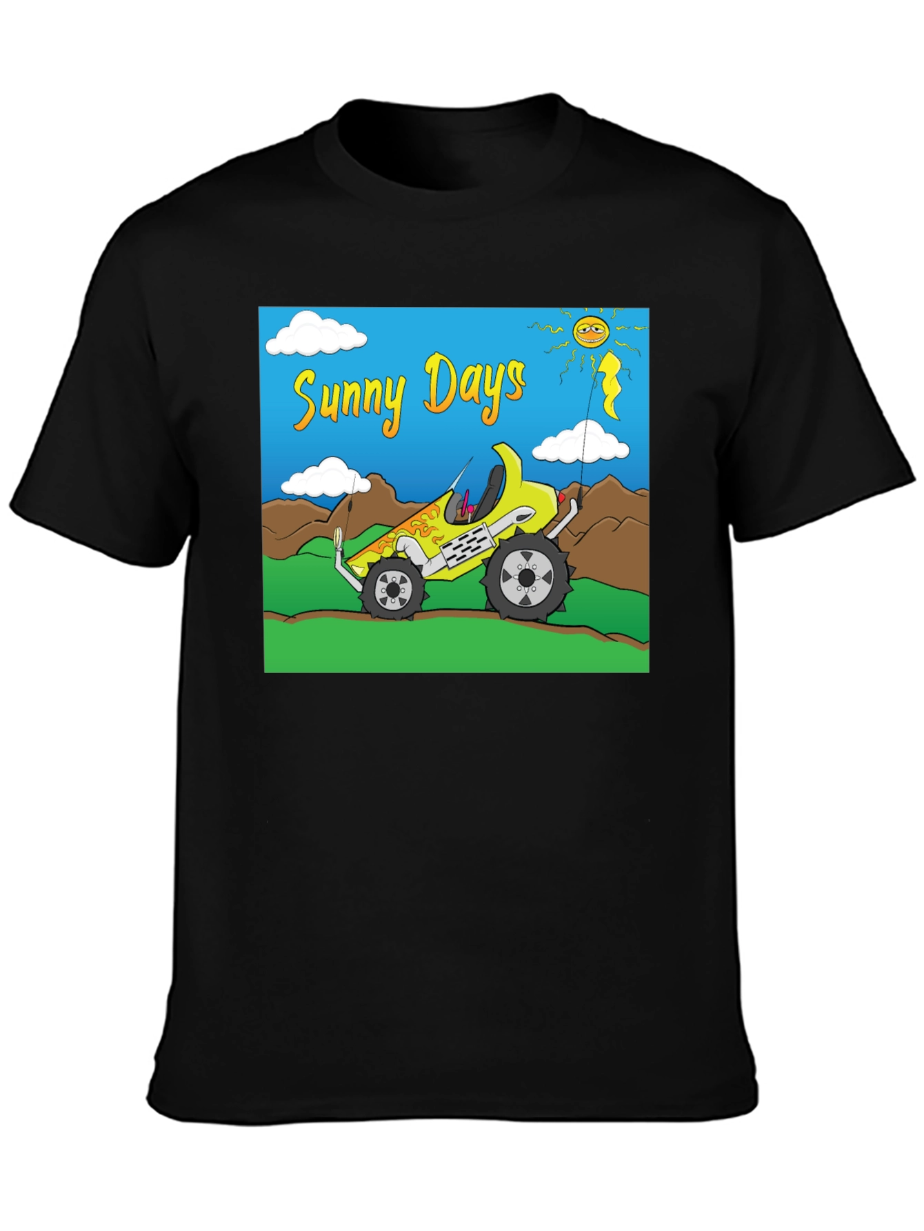Sunny Days T-Shirt - Cartoon Car Design