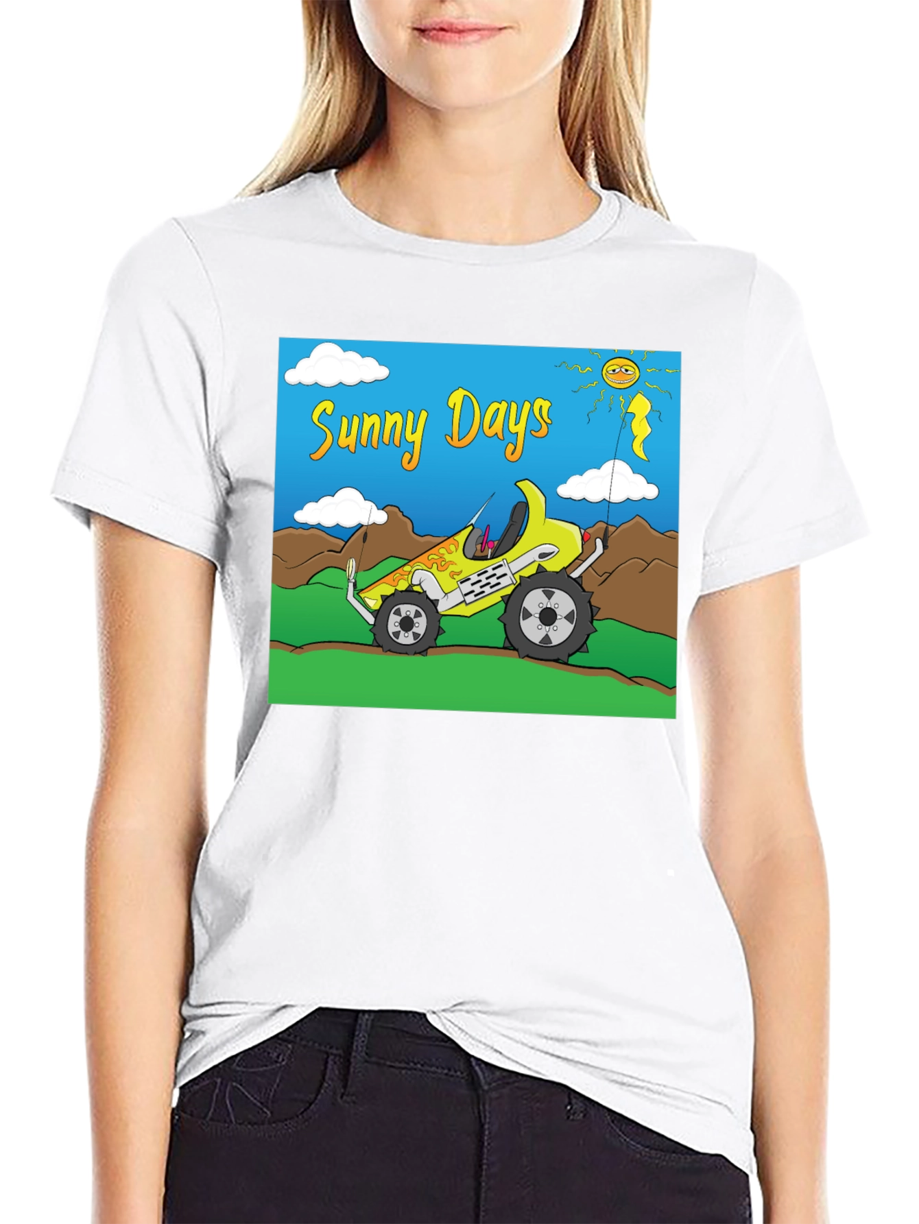 Sunny Days T-Shirt - Cartoon Car Design