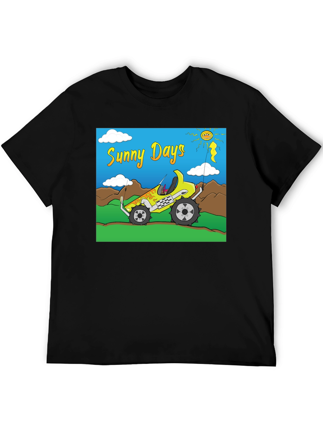 Sunny Days T-Shirt - Cartoon Car Design