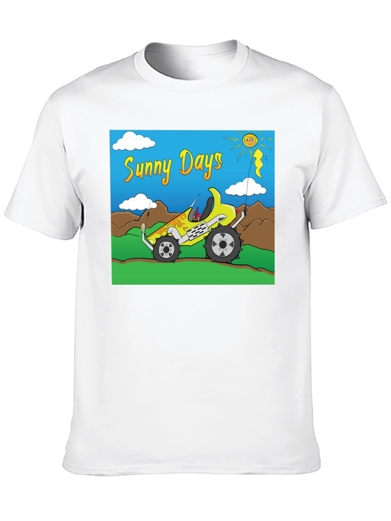 Sunny Days T-Shirt - Cartoon Car Design