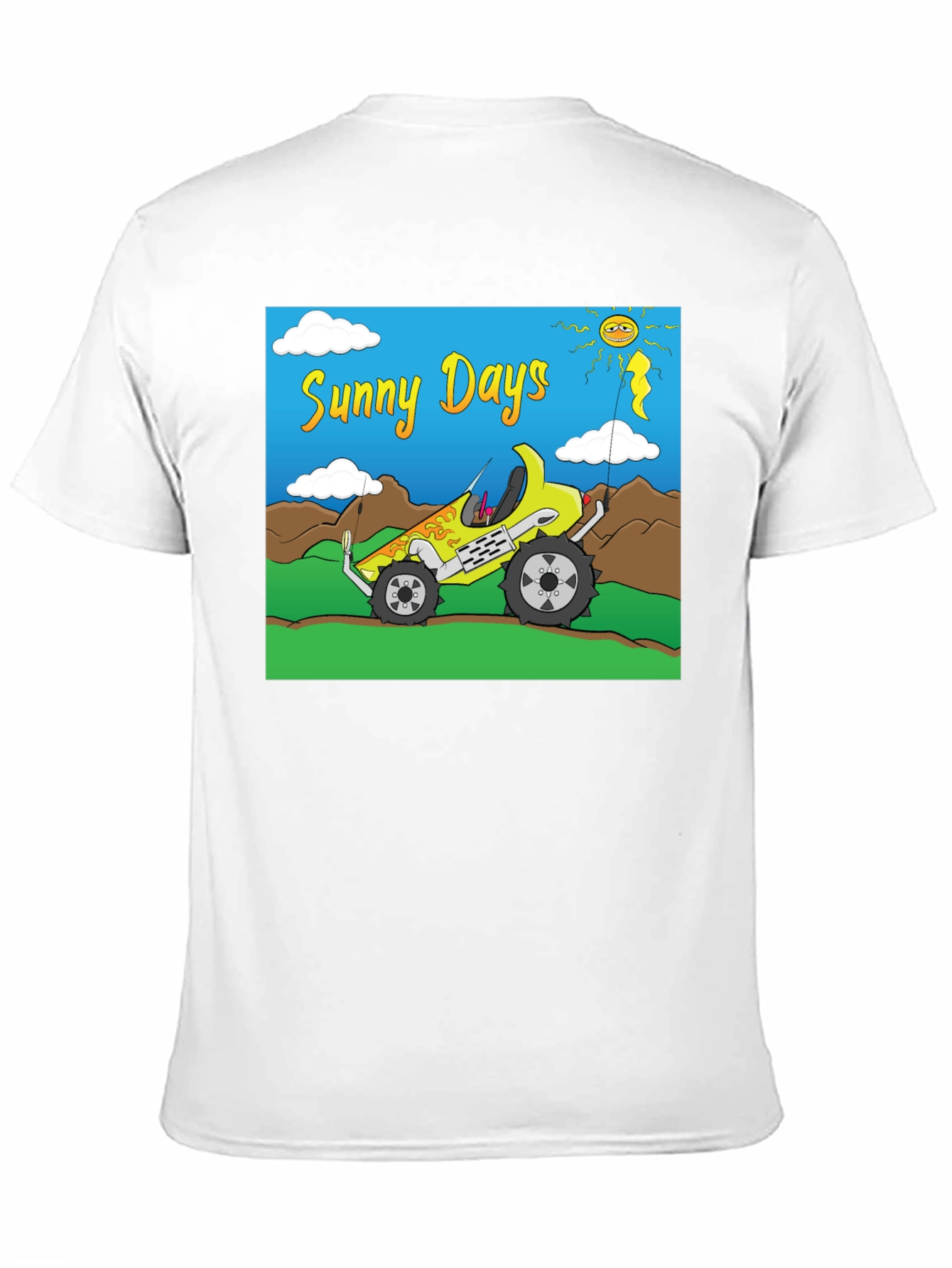 Sunny Days T-Shirt - Cartoon Car Design