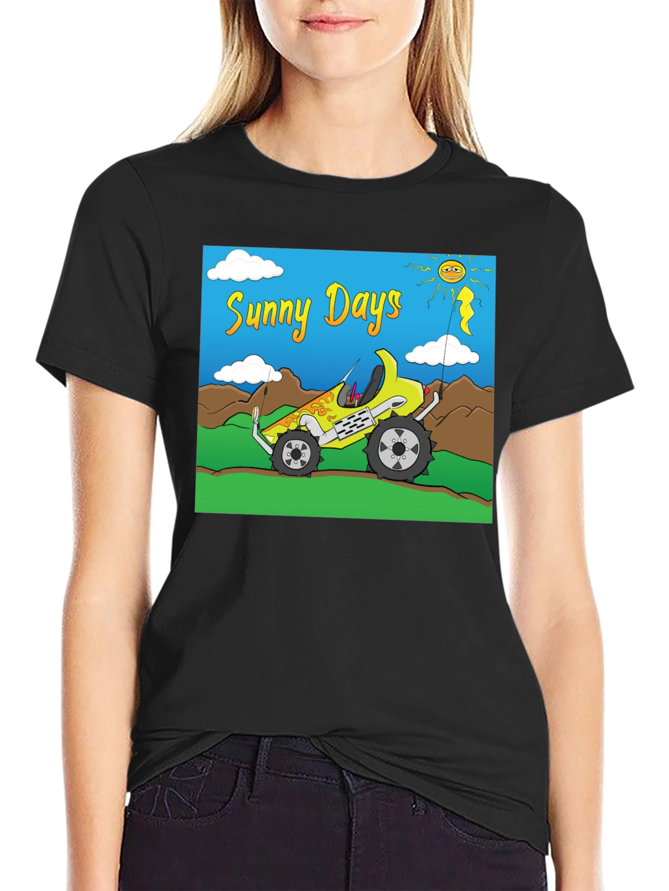 Sunny Days T-Shirt - Cartoon Car Design