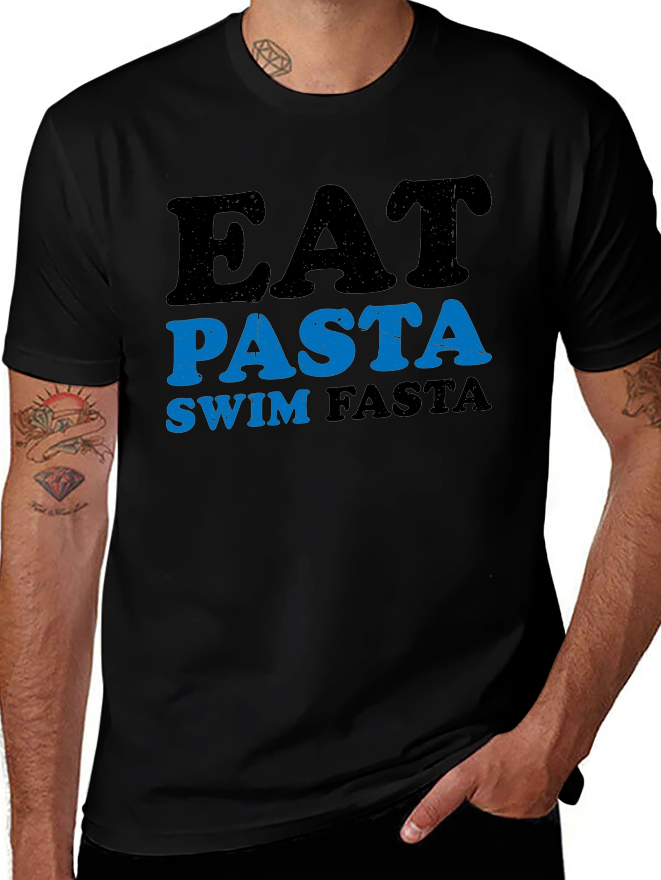 Eat Pasta Swim Fasta Graphic T-Shirt