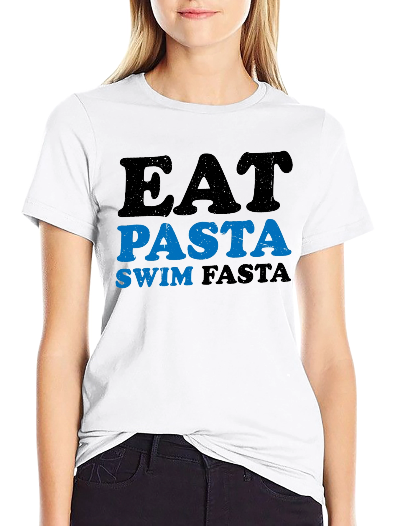 Eat Pasta Swim Fasta Graphic T-Shirt