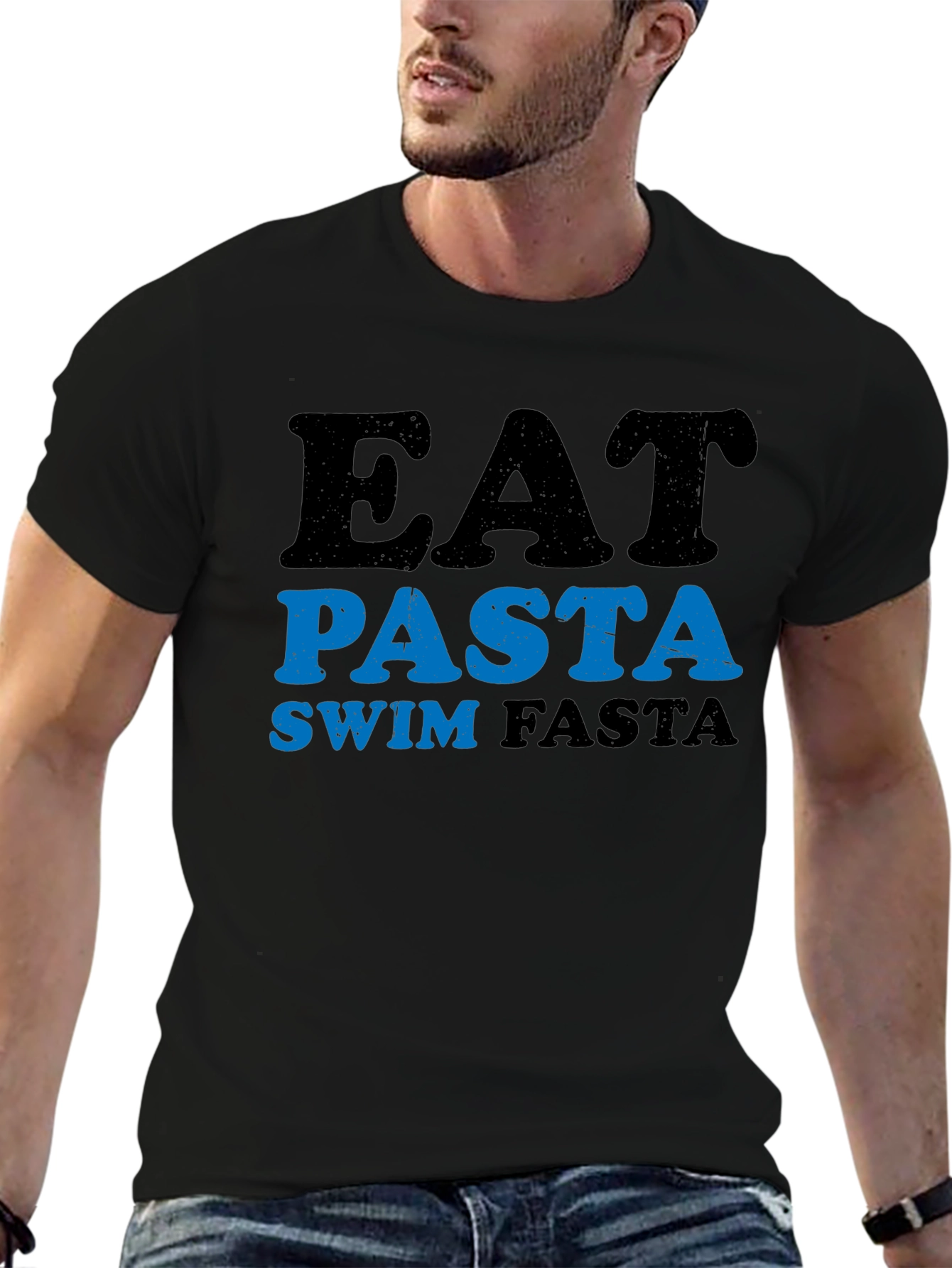 Eat Pasta Swim Fasta Graphic T-Shirt