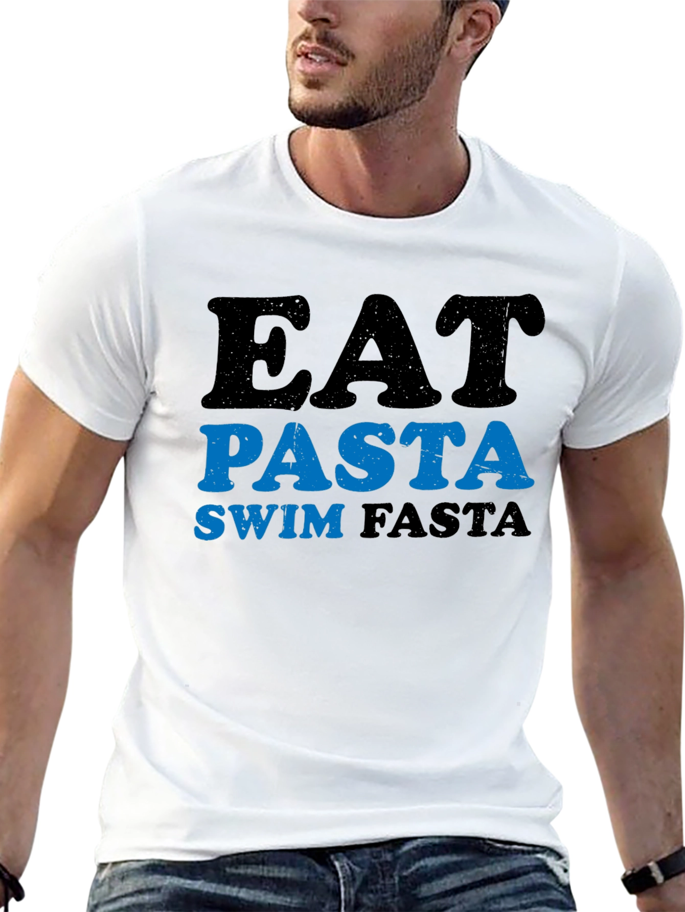 Eat Pasta Swim Fasta Graphic T-Shirt