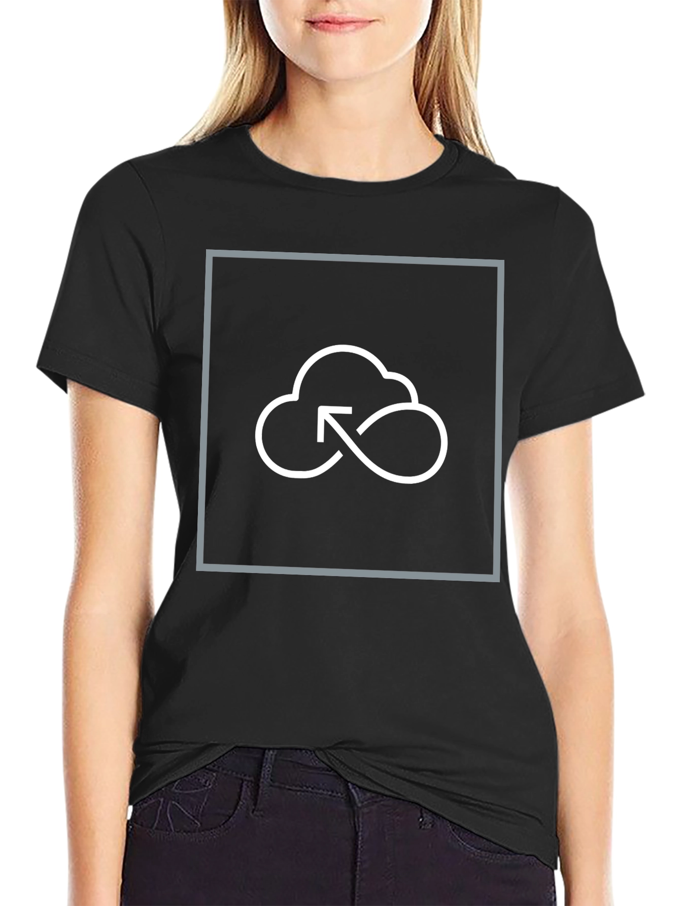 Cloud Upload Graphic Tee - Modern Style