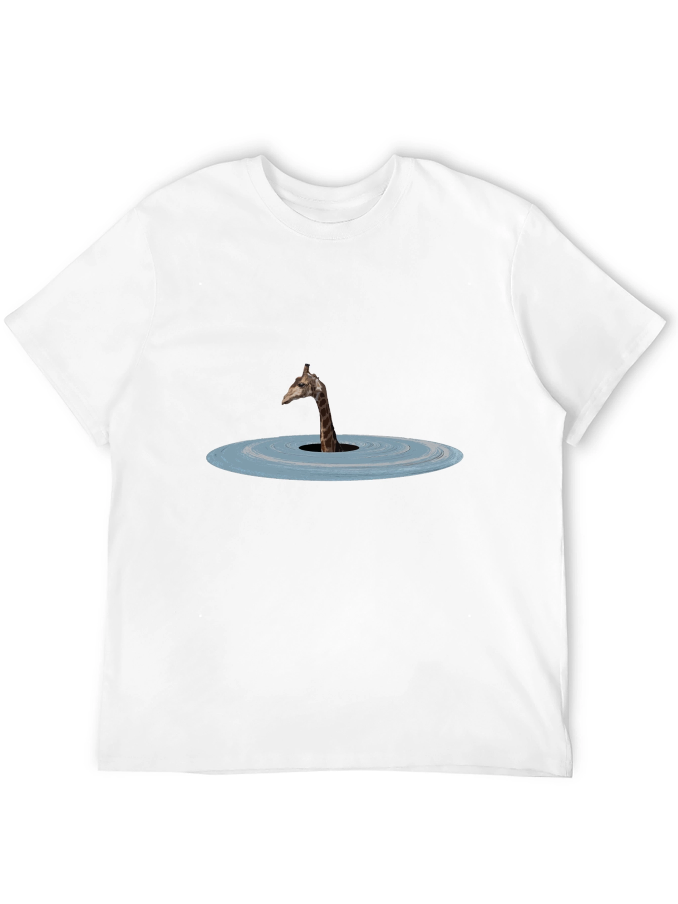 Giraffe Lake Graphic Tee - Black Cotton Shirt