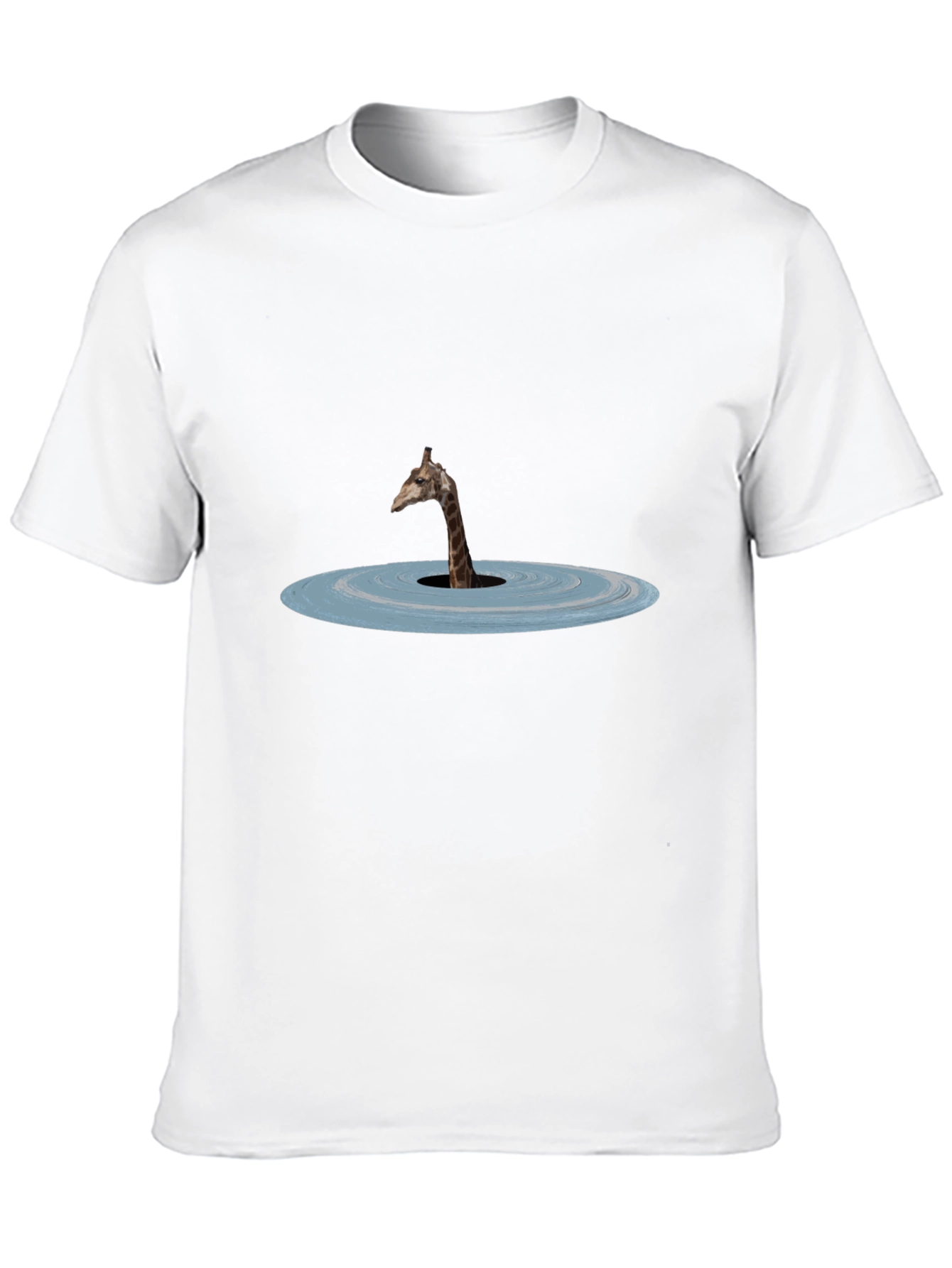 Giraffe Lake Graphic Tee - Black Cotton Shirt