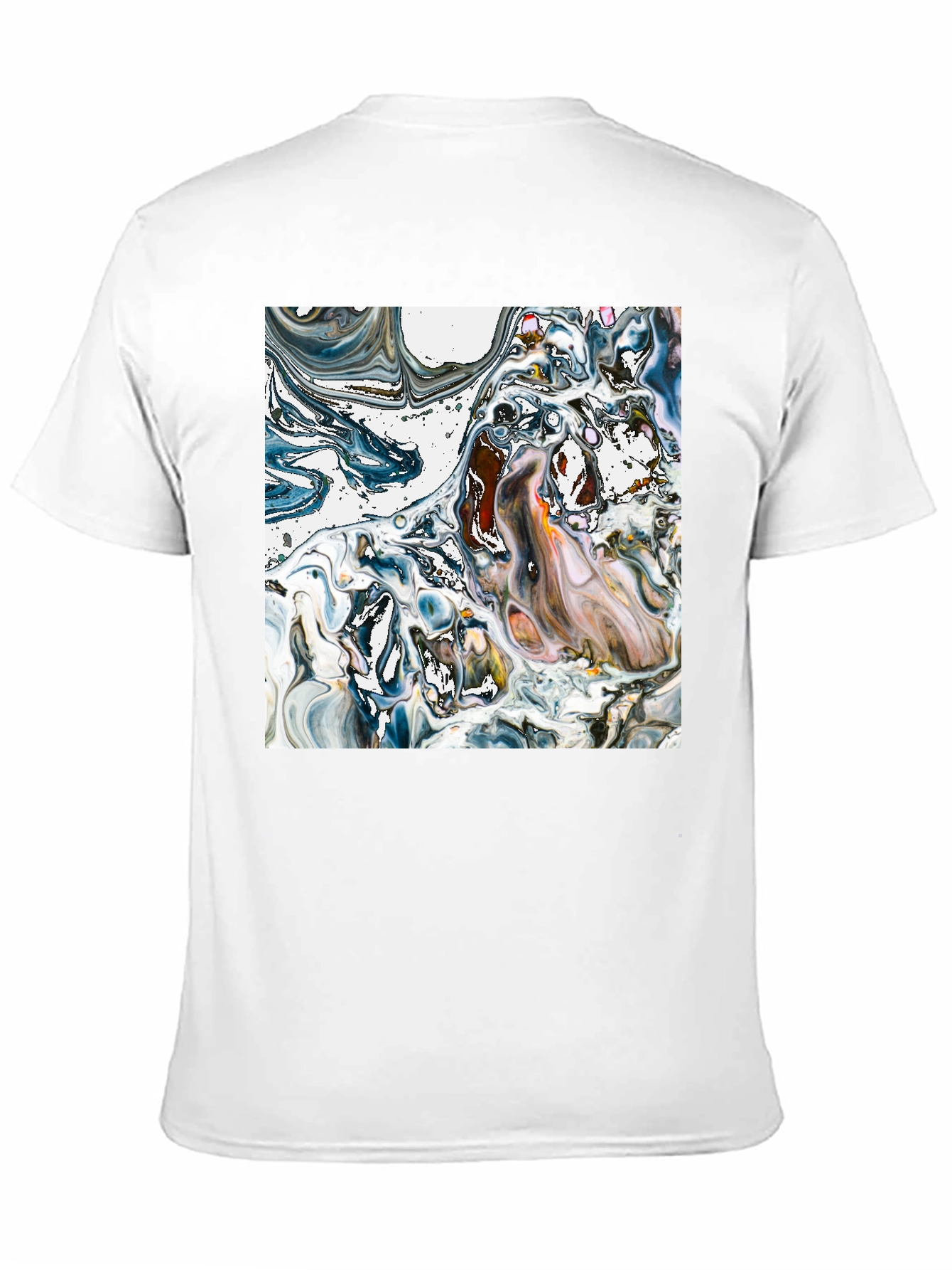 Abstract Art Tee - Unique Swirl Design Black T-Shirt