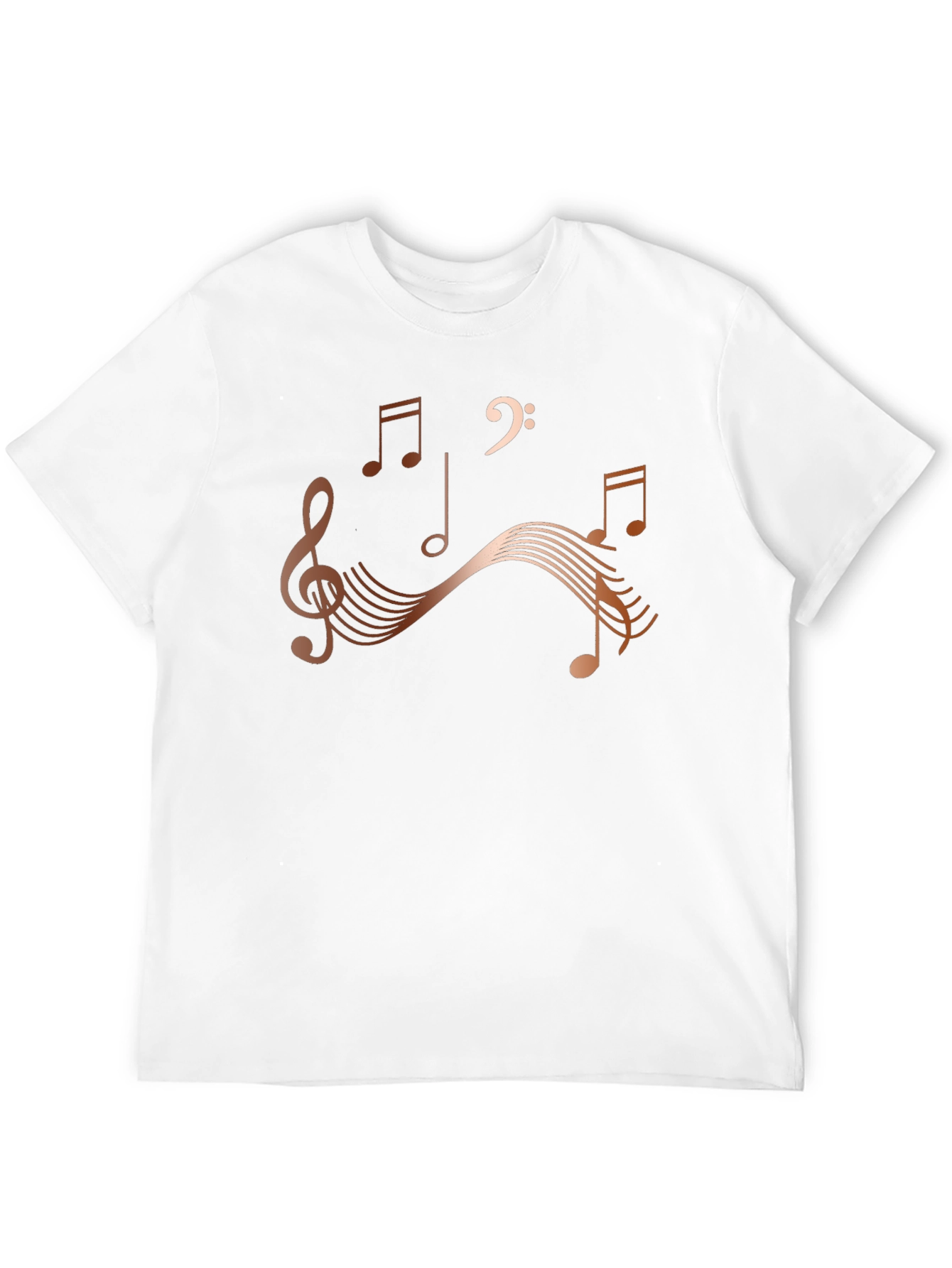 Musical Notes Graphic Print Mens Black T-Shirt