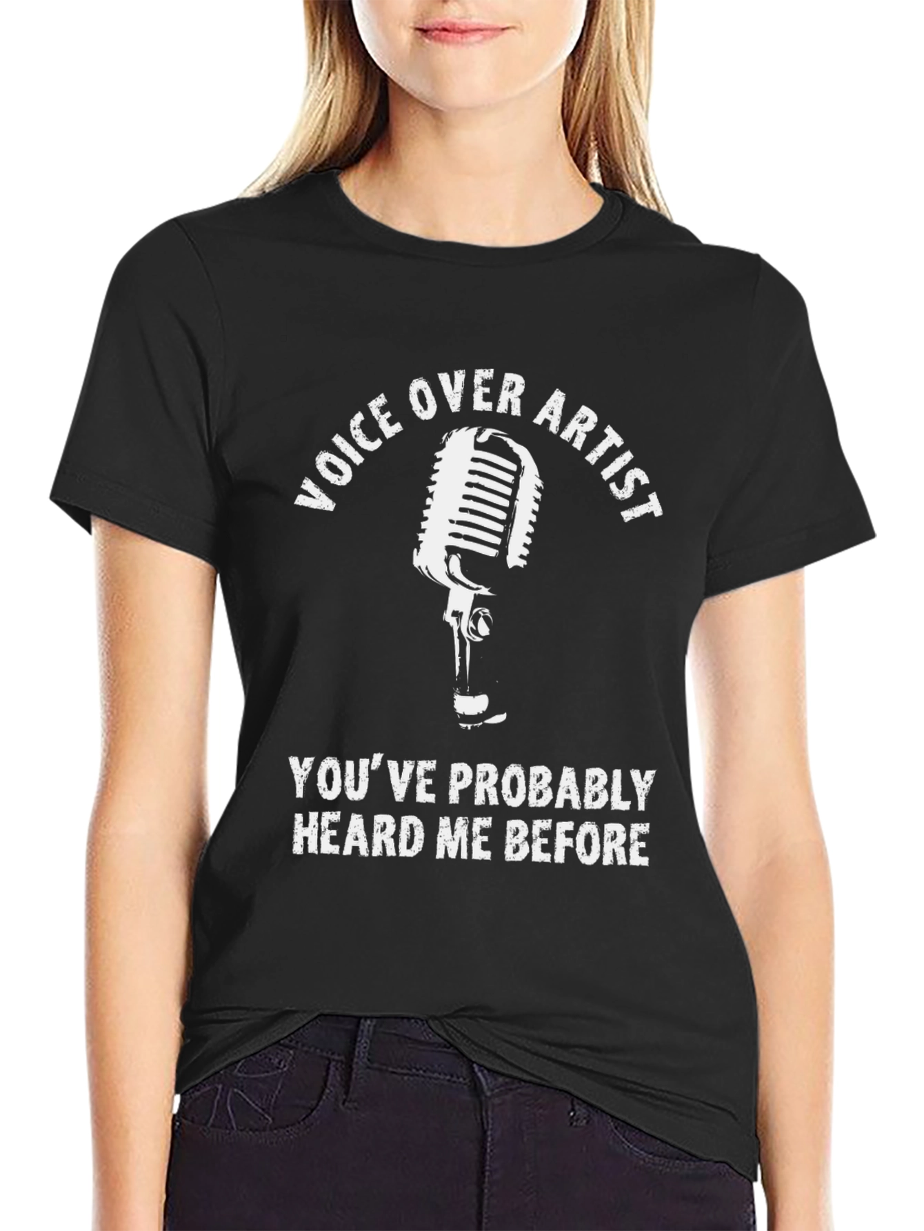 Voice Over Artist T-Shirt - Funny Microphone Graphic Tee