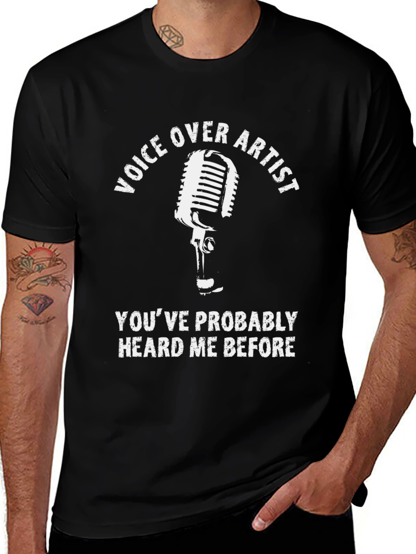 Voice Over Artist T-Shirt - Funny Microphone Graphic Tee