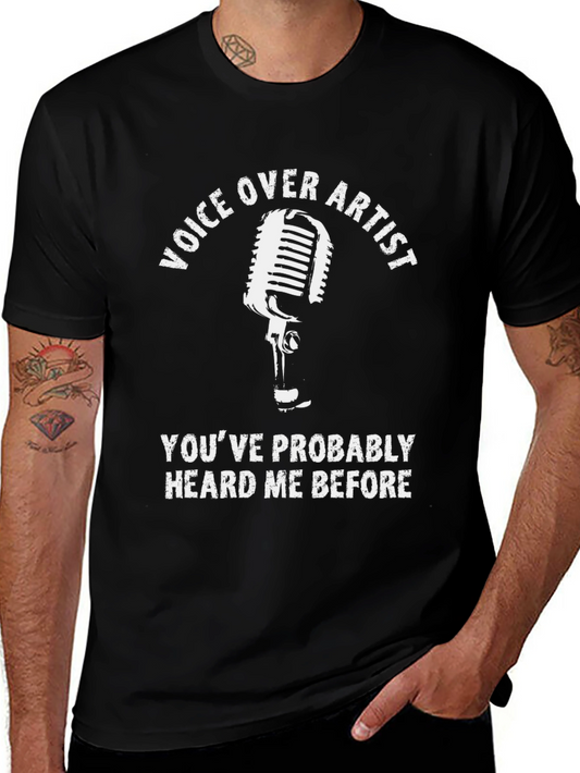 Voice Over Artist T-Shirt - Funny Microphone Graphic Tee