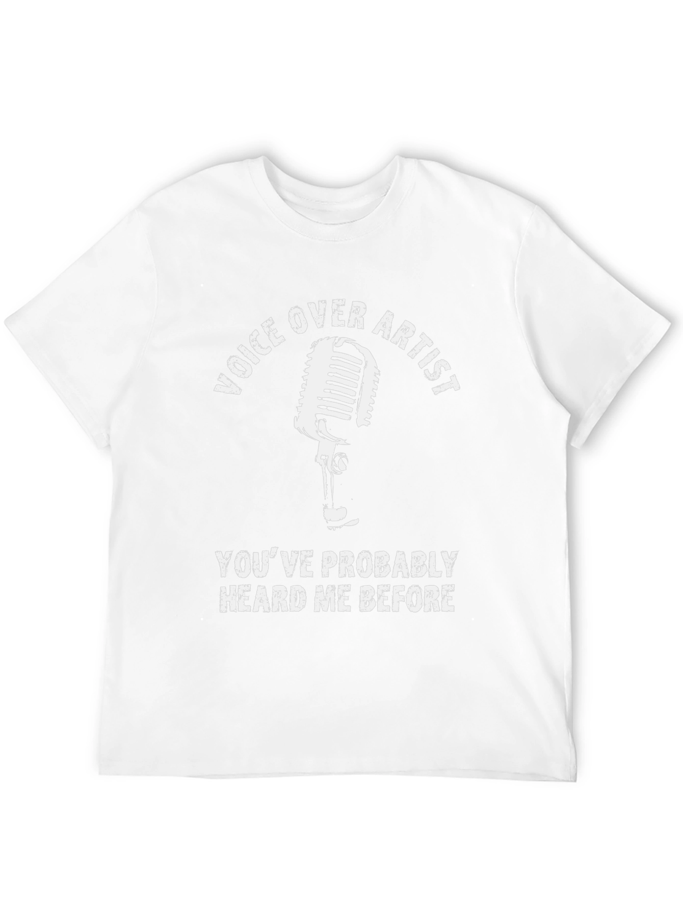 Voice Over Artist T-Shirt - Funny Microphone Graphic Tee