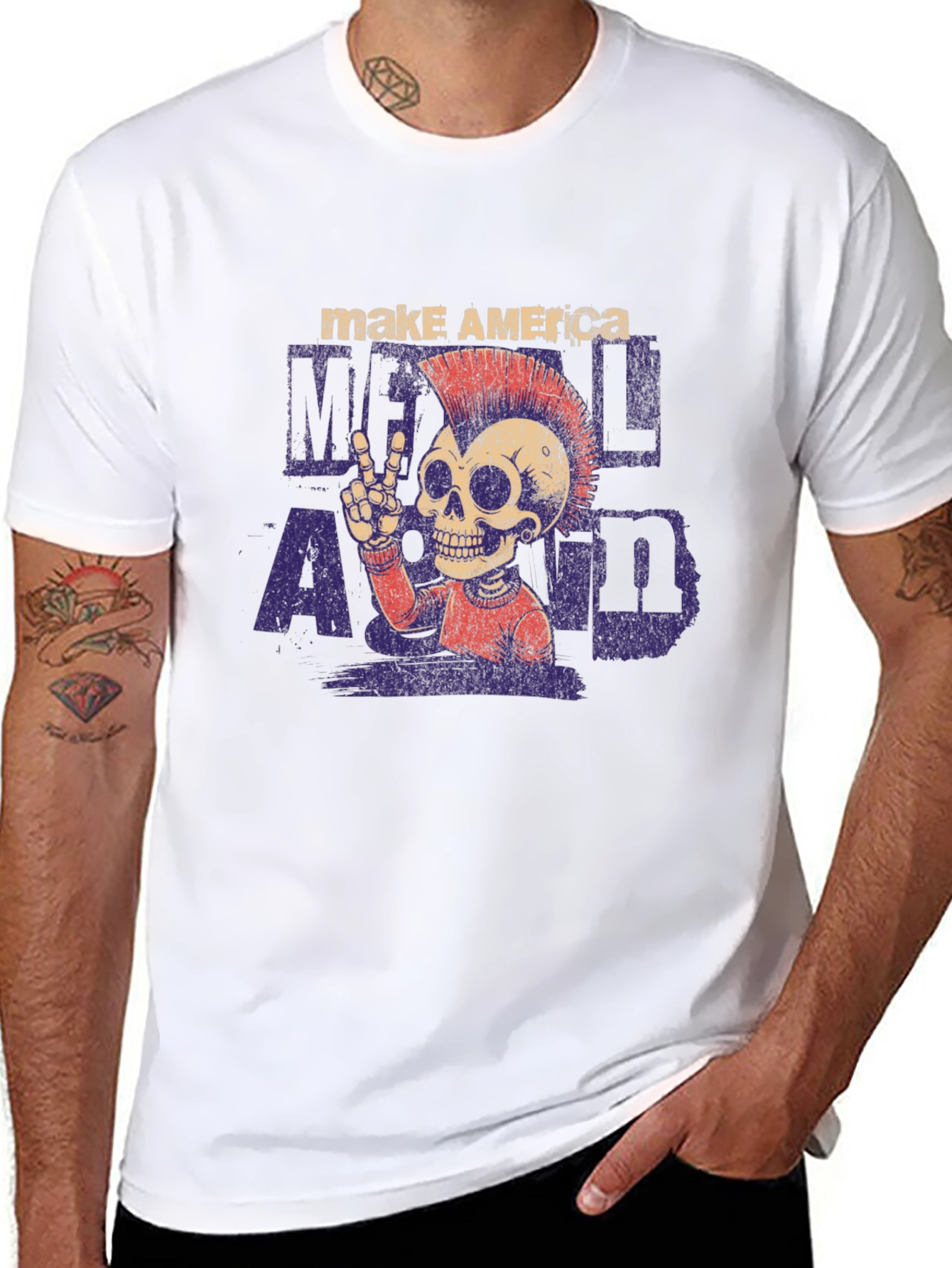 Make America Metal Again T-Shirt - Skull Graphic Tee