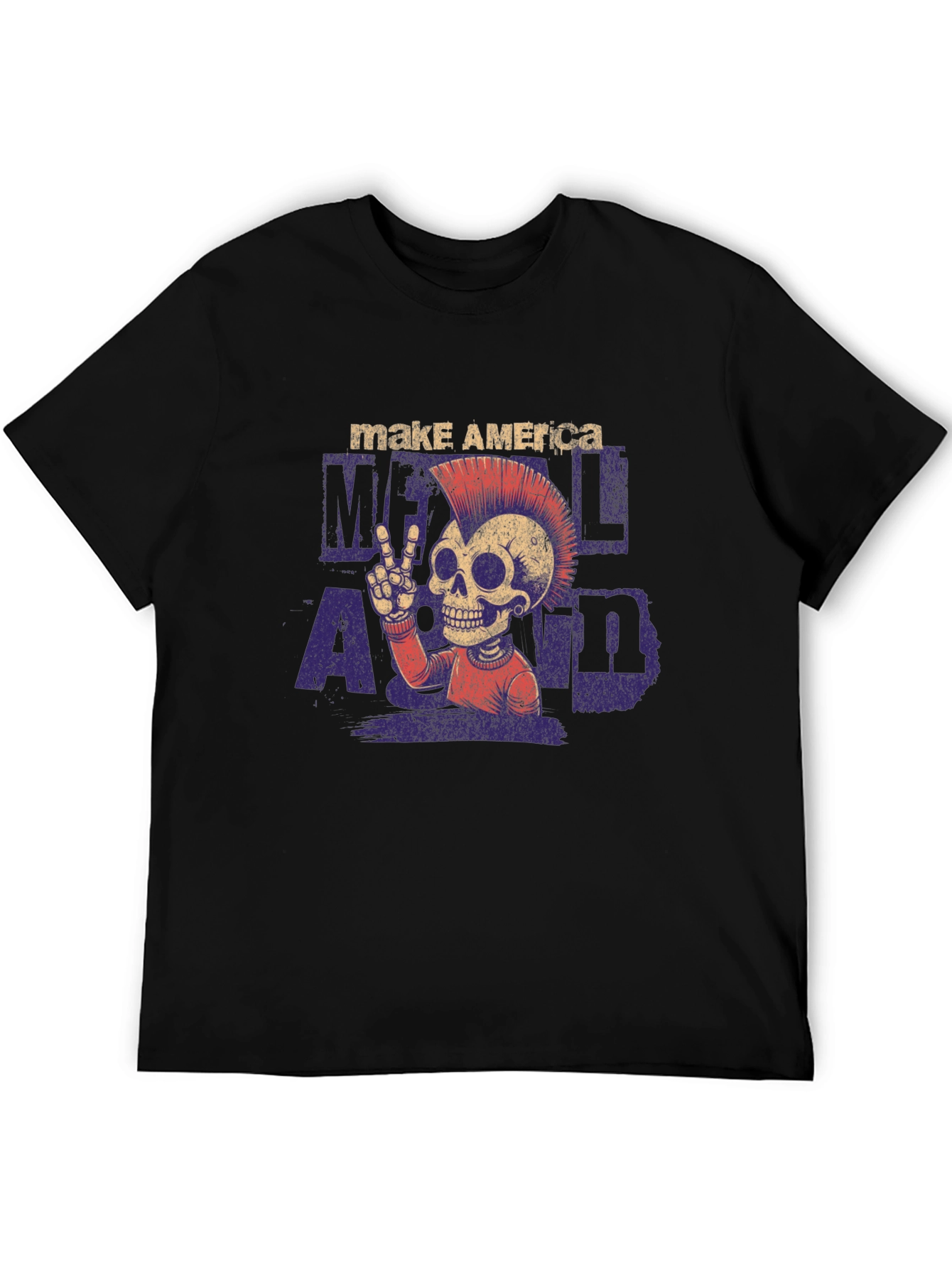 Make America Metal Again T-Shirt - Skull Graphic Tee