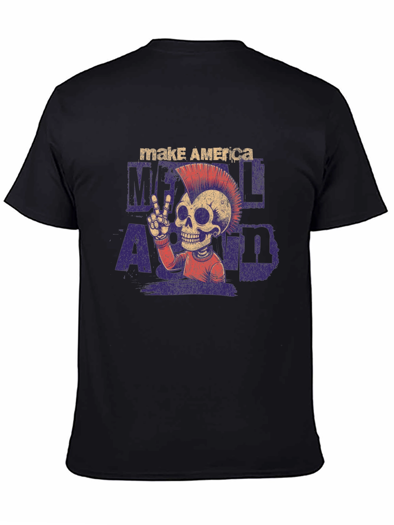 Make America Metal Again T-Shirt - Skull Graphic Tee