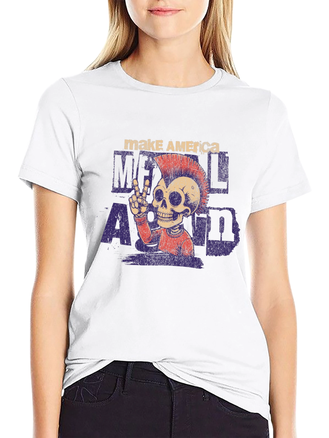 Make America Metal Again T-Shirt - Skull Graphic Tee