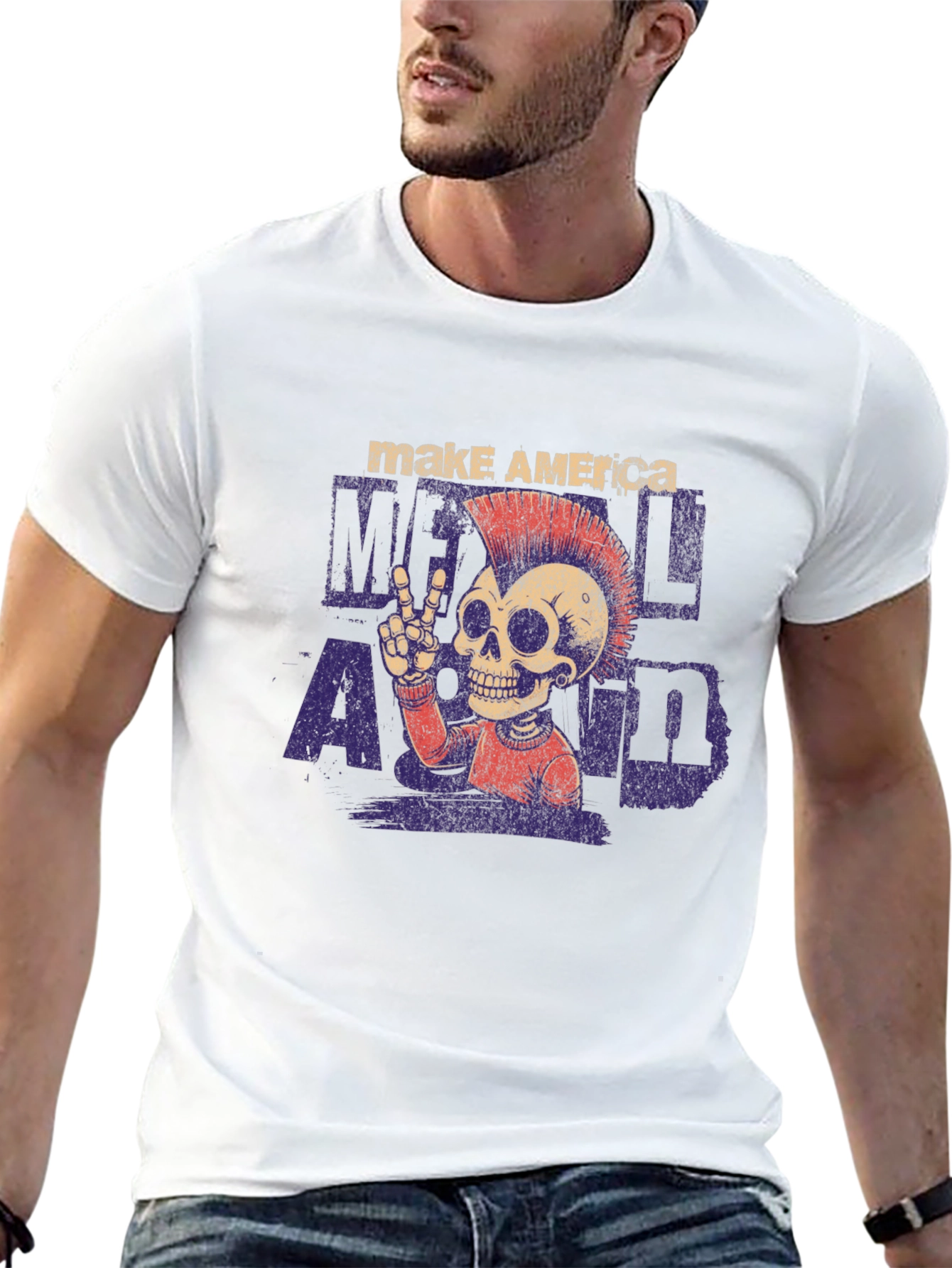 Make America Metal Again T-Shirt - Skull Graphic Tee