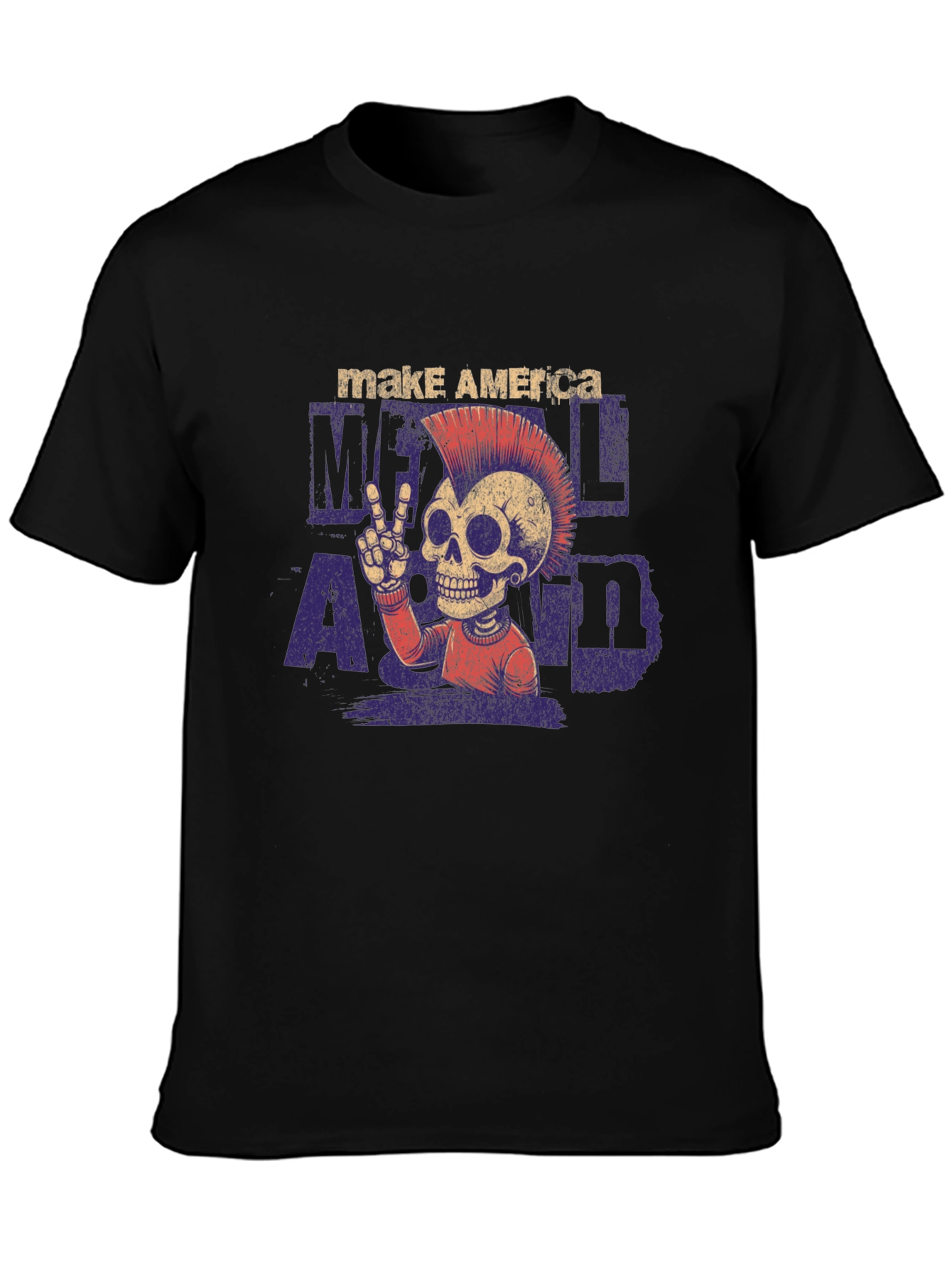 Make America Metal Again T-Shirt - Skull Graphic Tee