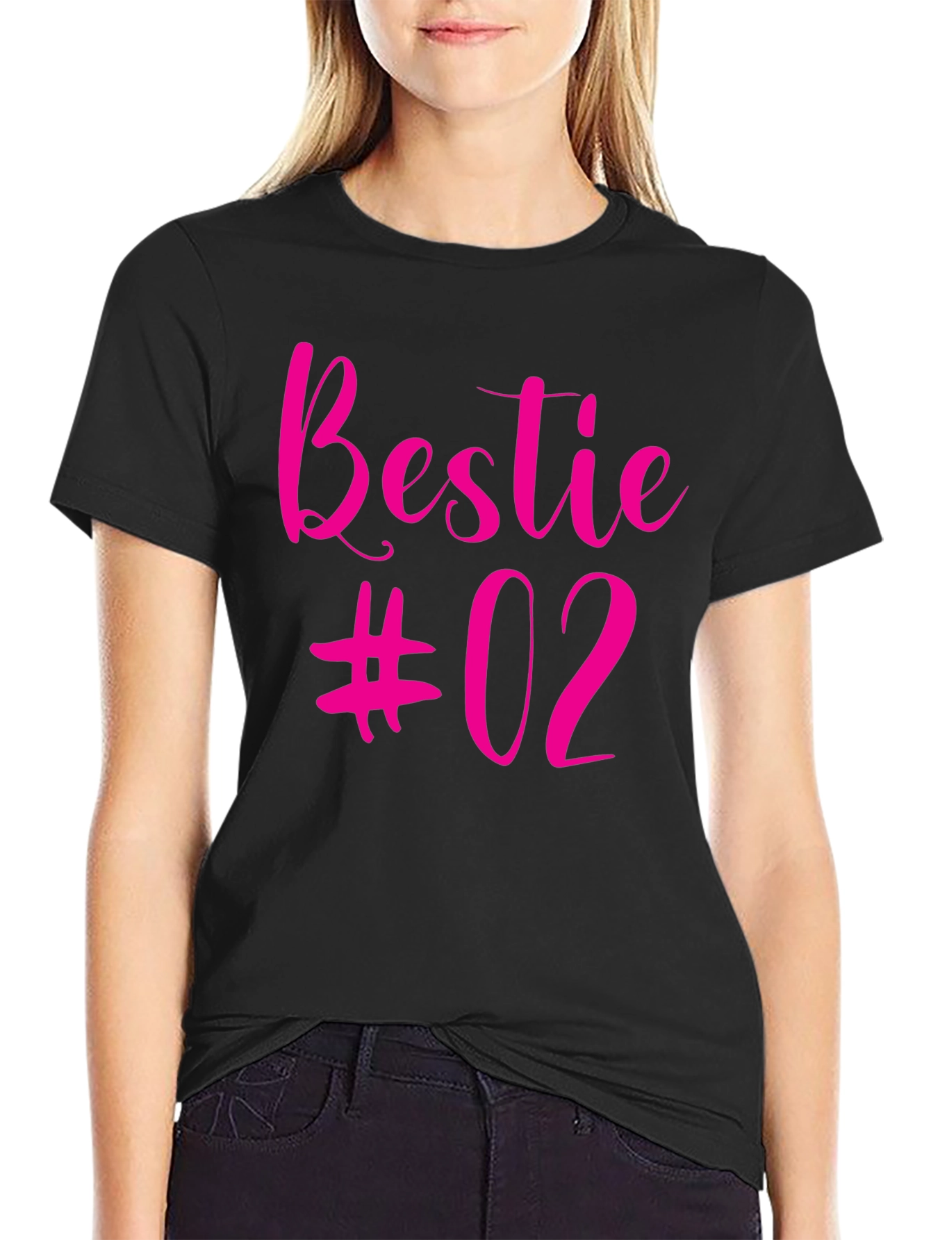 Bestie #02 Black Graphic Tee