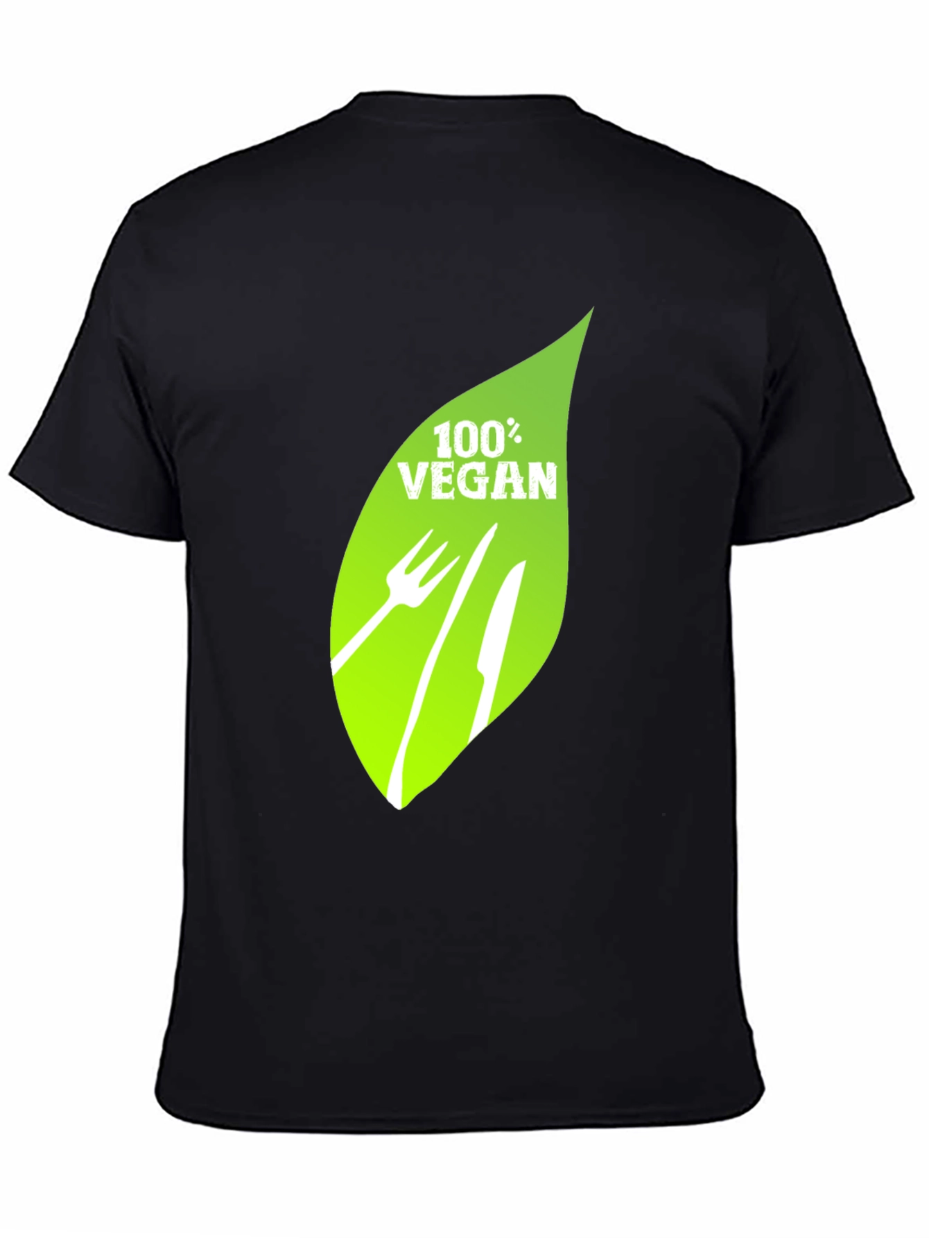 Vegan T-Shirt - 100% Vegan Leaf Graphic Tee
