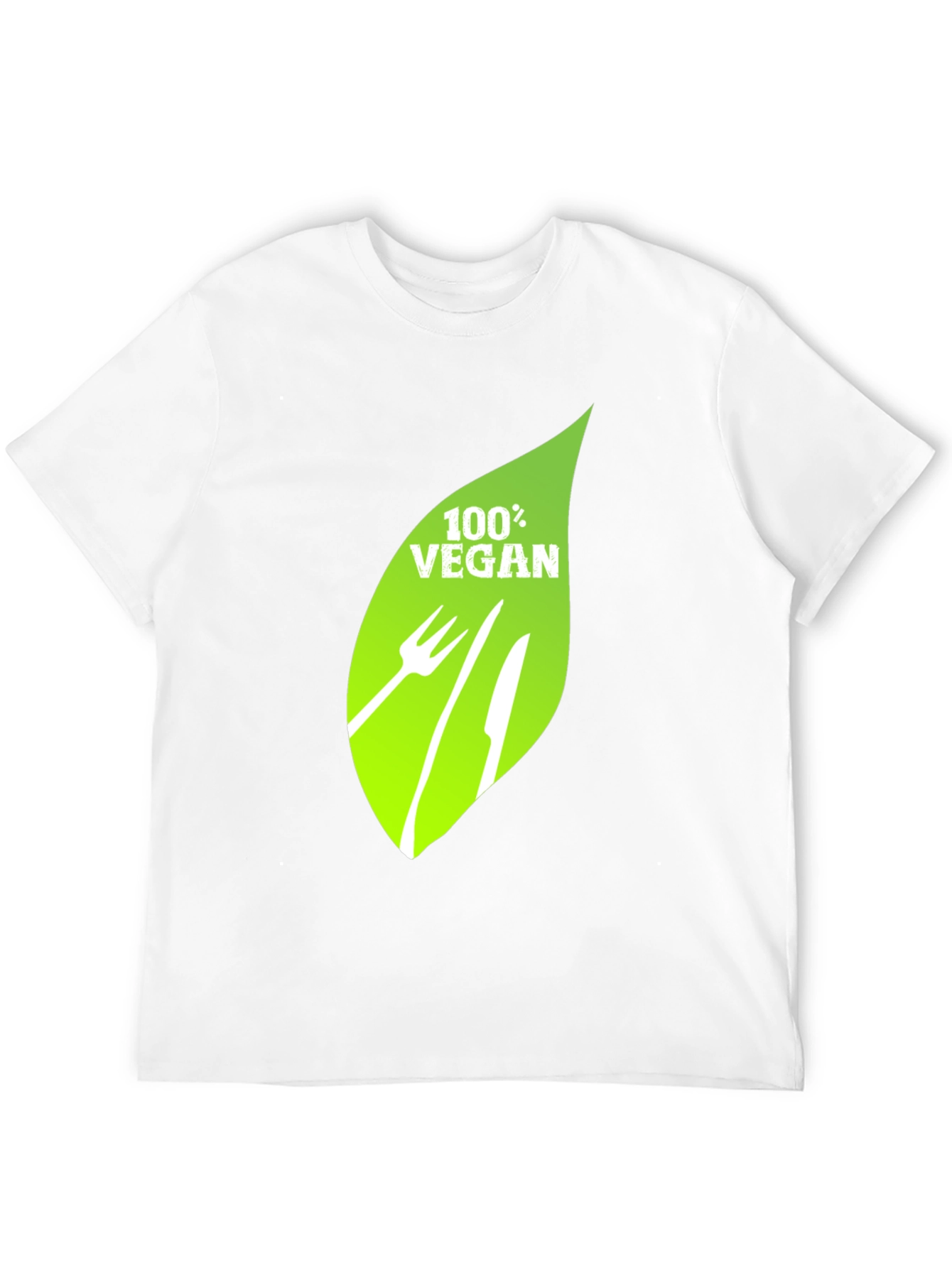 Vegan T-Shirt - 100% Vegan Leaf Graphic Tee