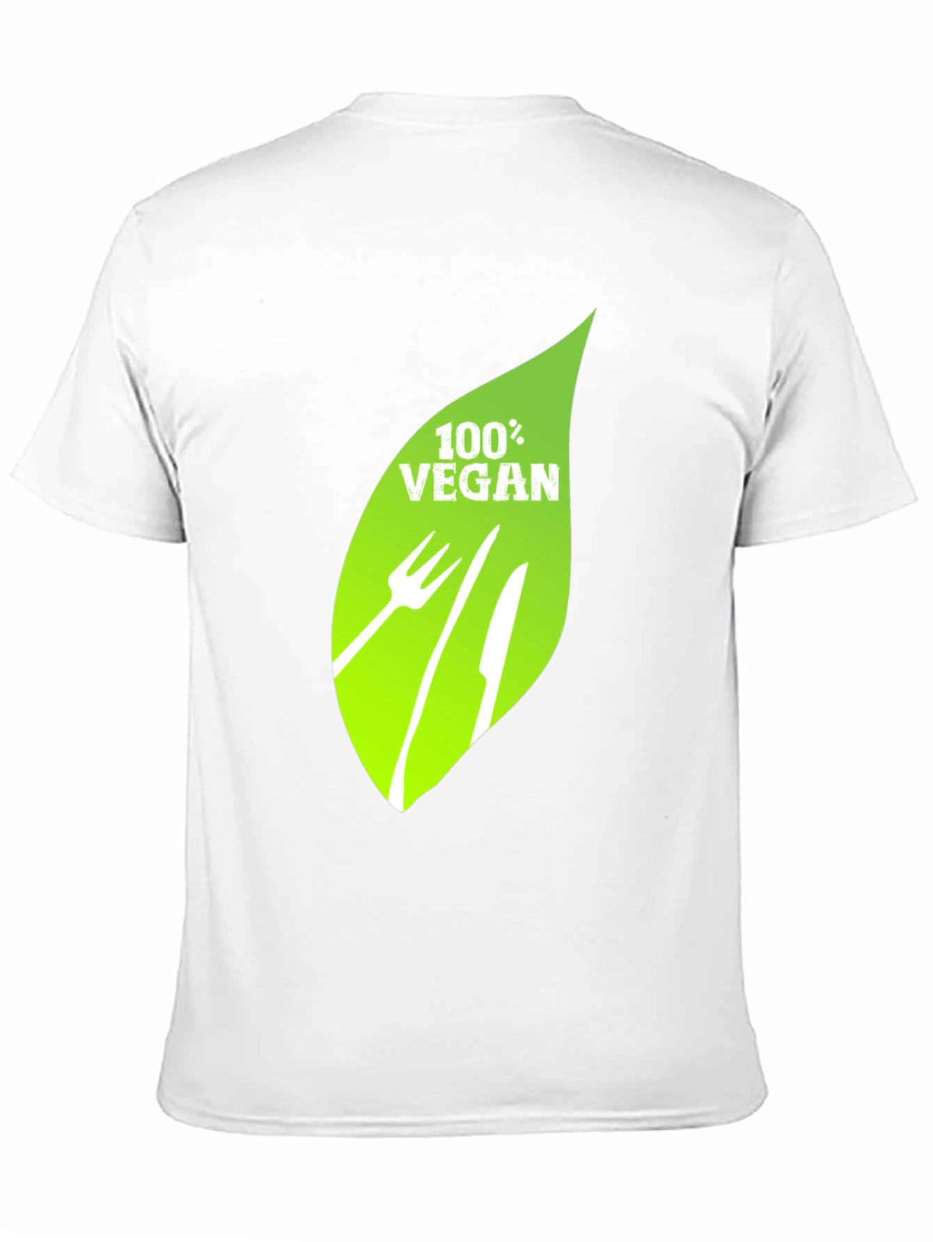 Vegan T-Shirt - 100% Vegan Leaf Graphic Tee