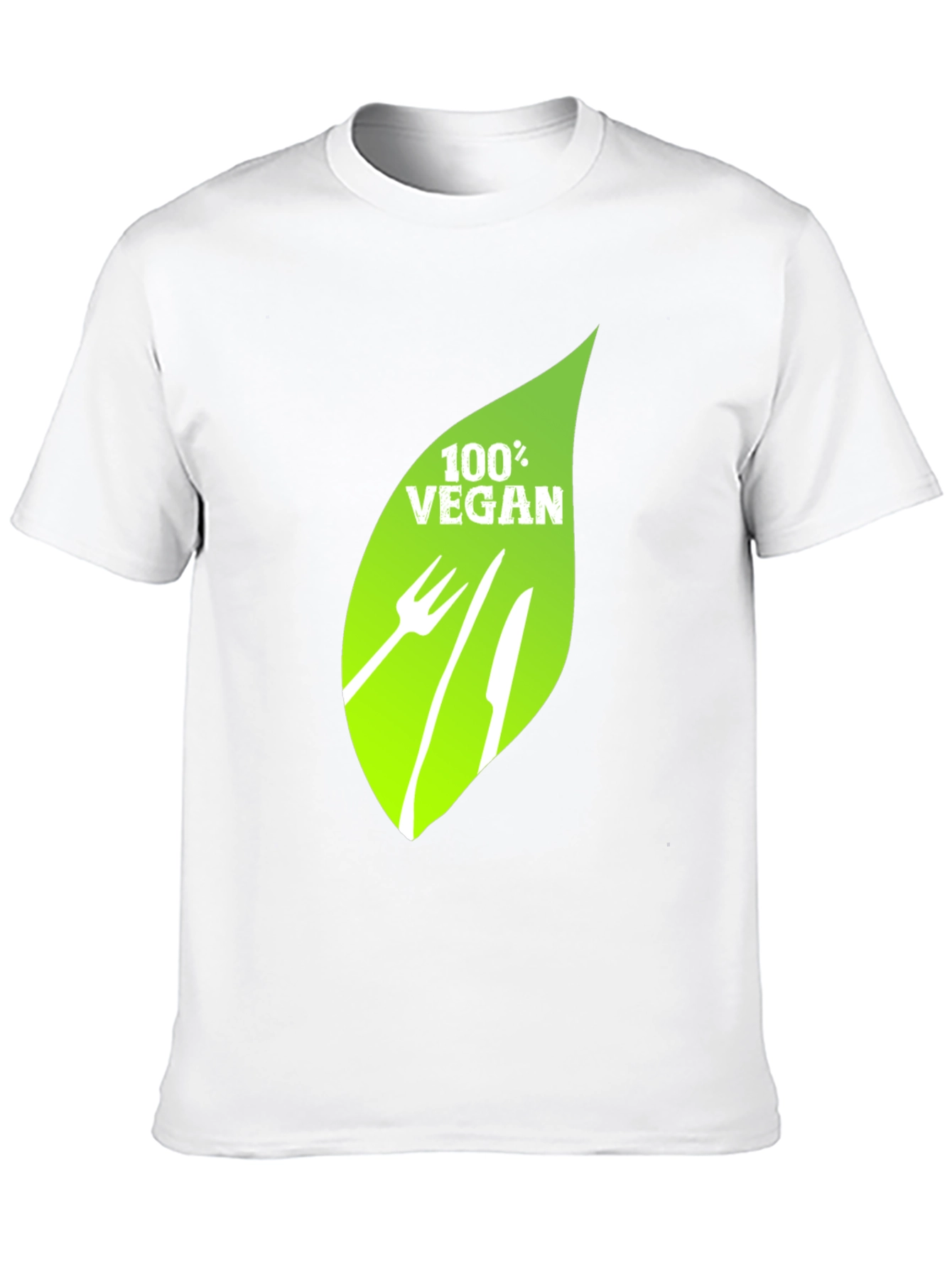 Vegan T-Shirt - 100% Vegan Leaf Graphic Tee