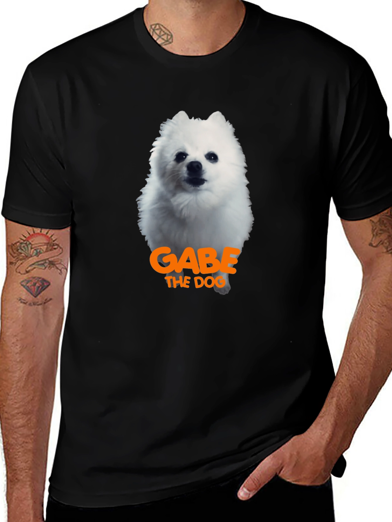 Gabe the Dog T-Shirt - Black Cotton Tee