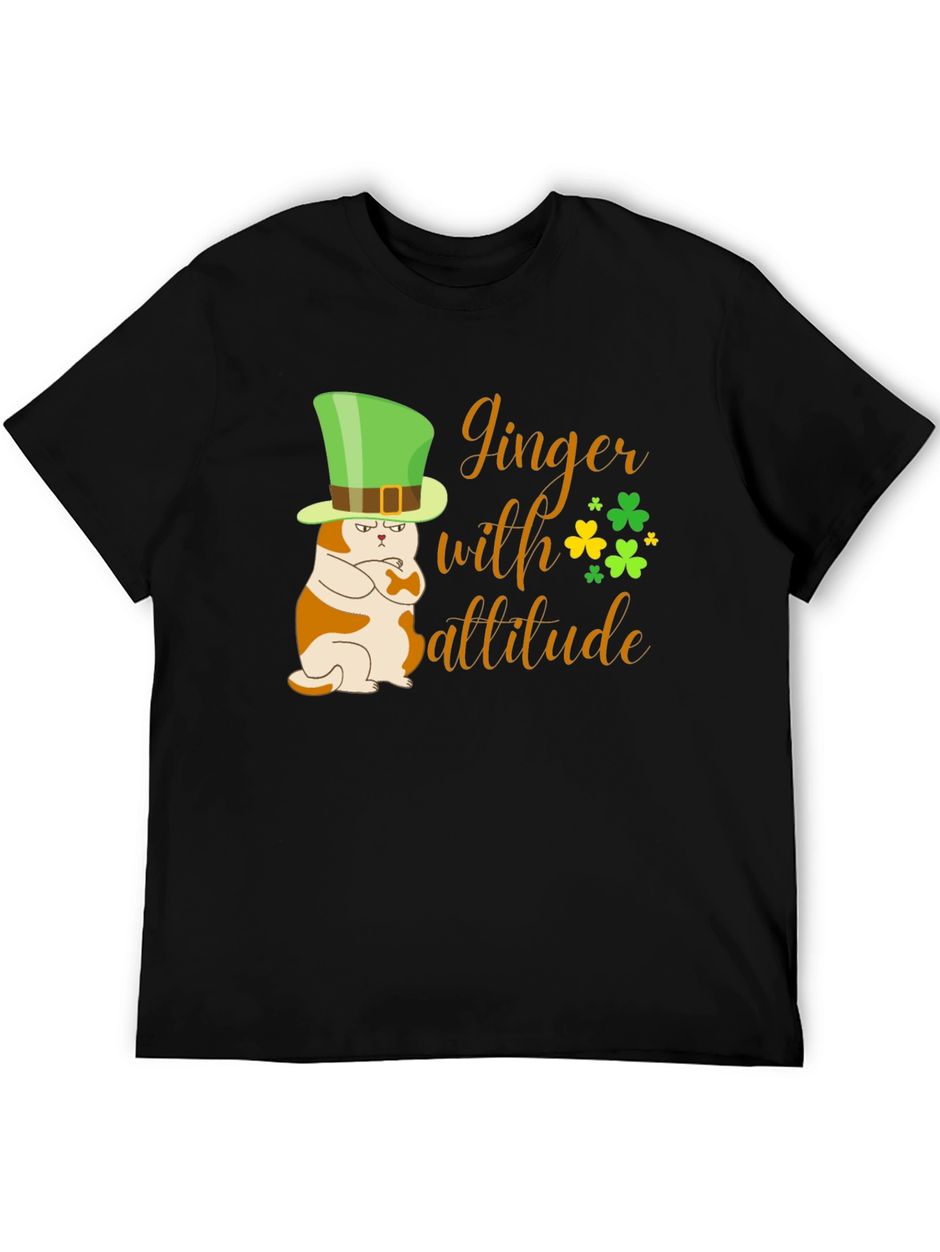 Ginger with Attitude Cat St. Patricks Day T-Shirt