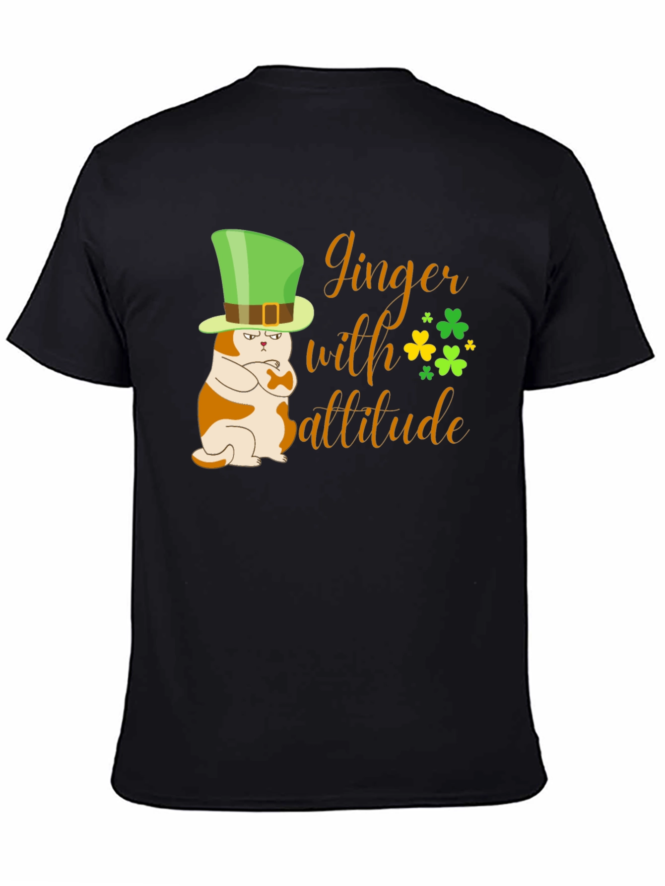 Ginger with Attitude Cat St. Patricks Day T-Shirt