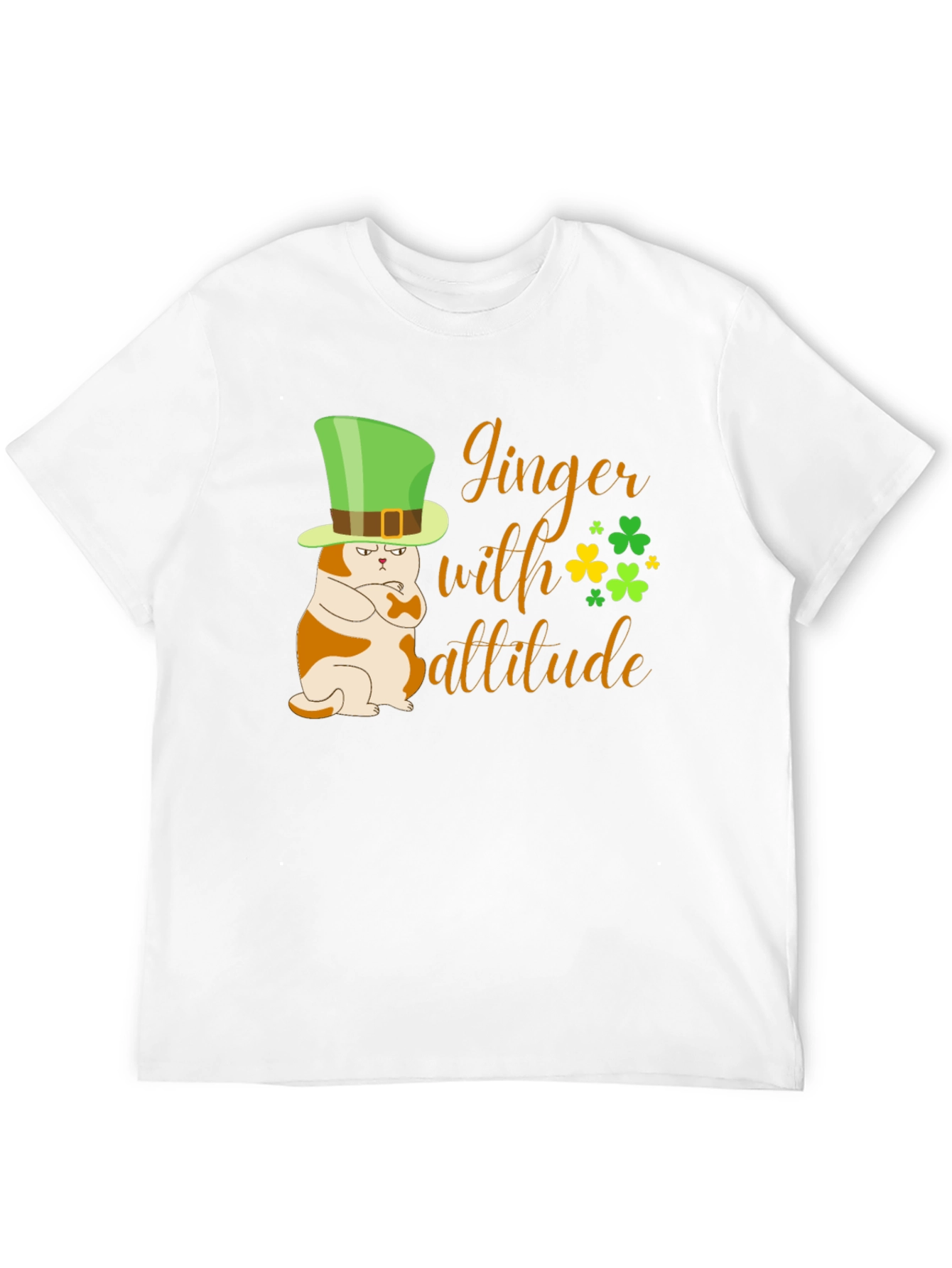 Ginger with Attitude Cat St. Patricks Day T-Shirt