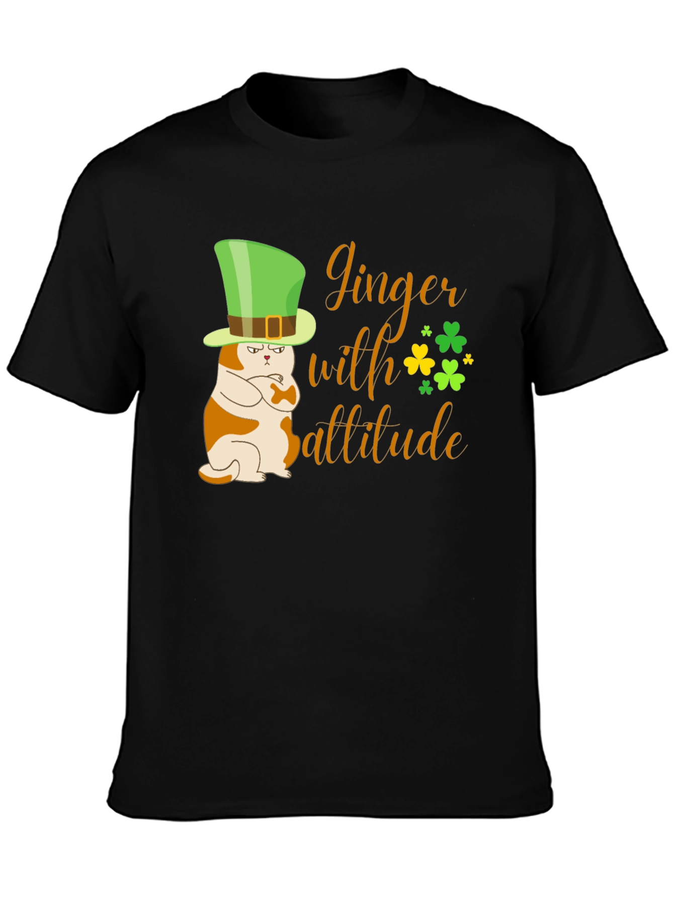 Ginger with Attitude Cat St. Patricks Day T-Shirt