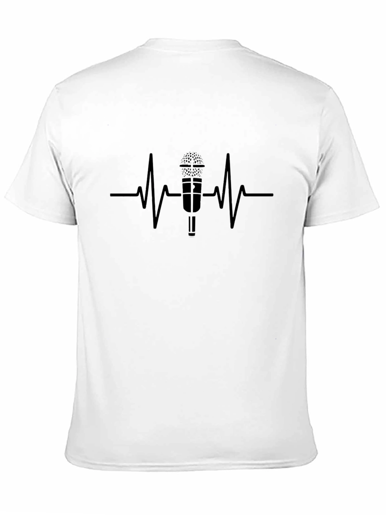 Microphone Heartbeat T-Shirt - Music Lover Tee