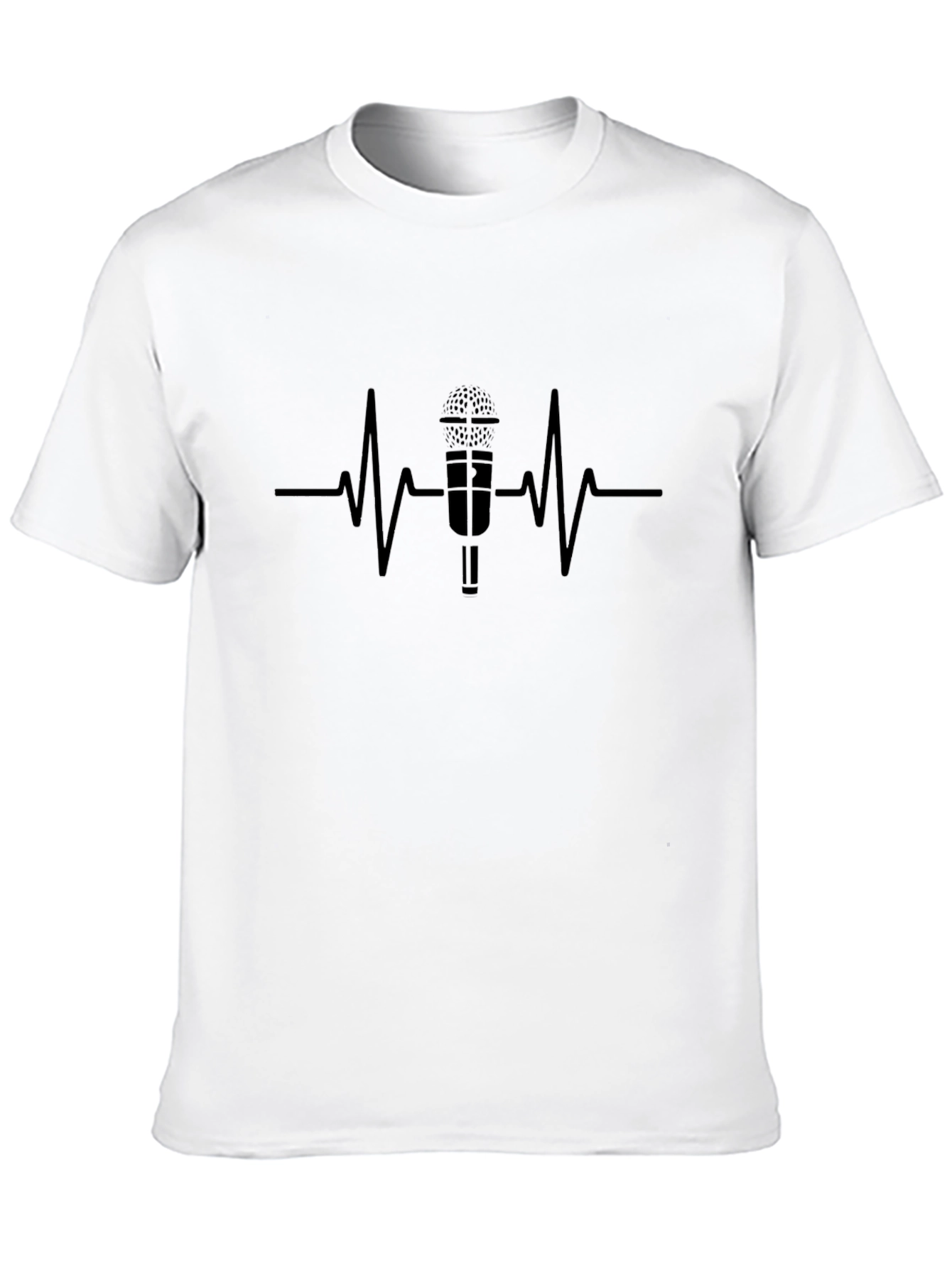 Microphone Heartbeat T-Shirt - Music Lover Tee