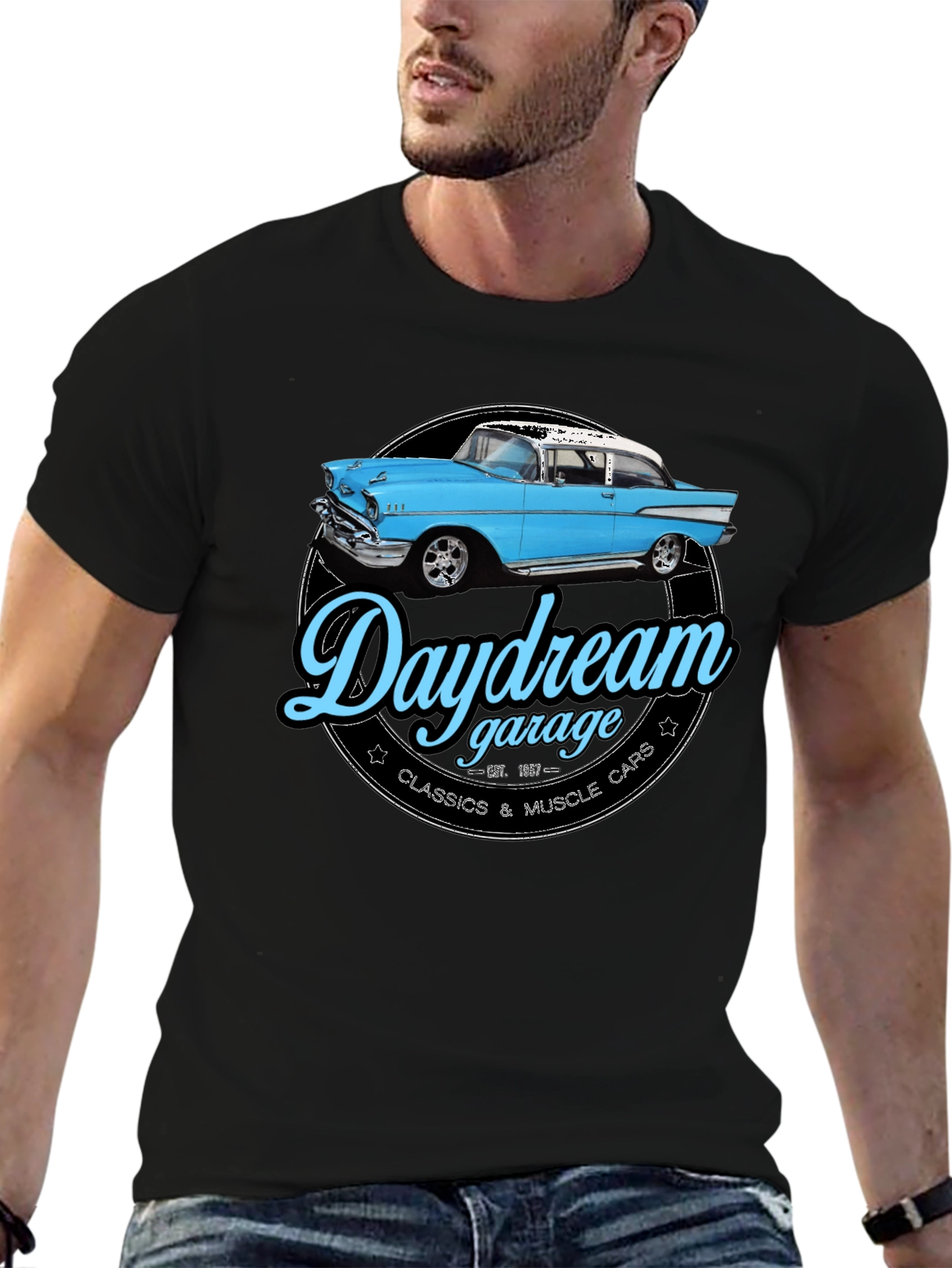 Daydream Garage T-Shirt - Classic Car Design