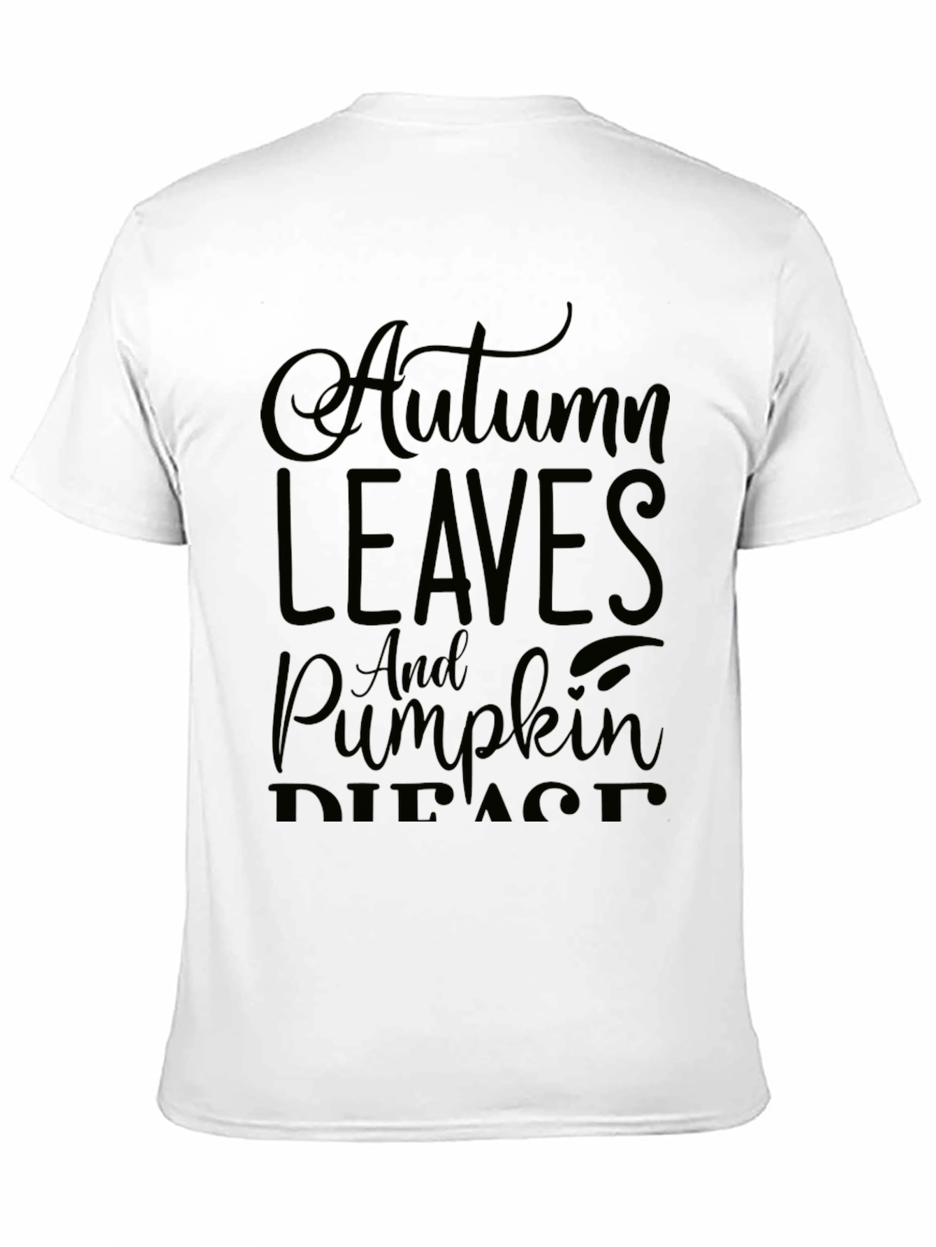Autumn Leaves & Pumpkin Spice Black Graphic Tee