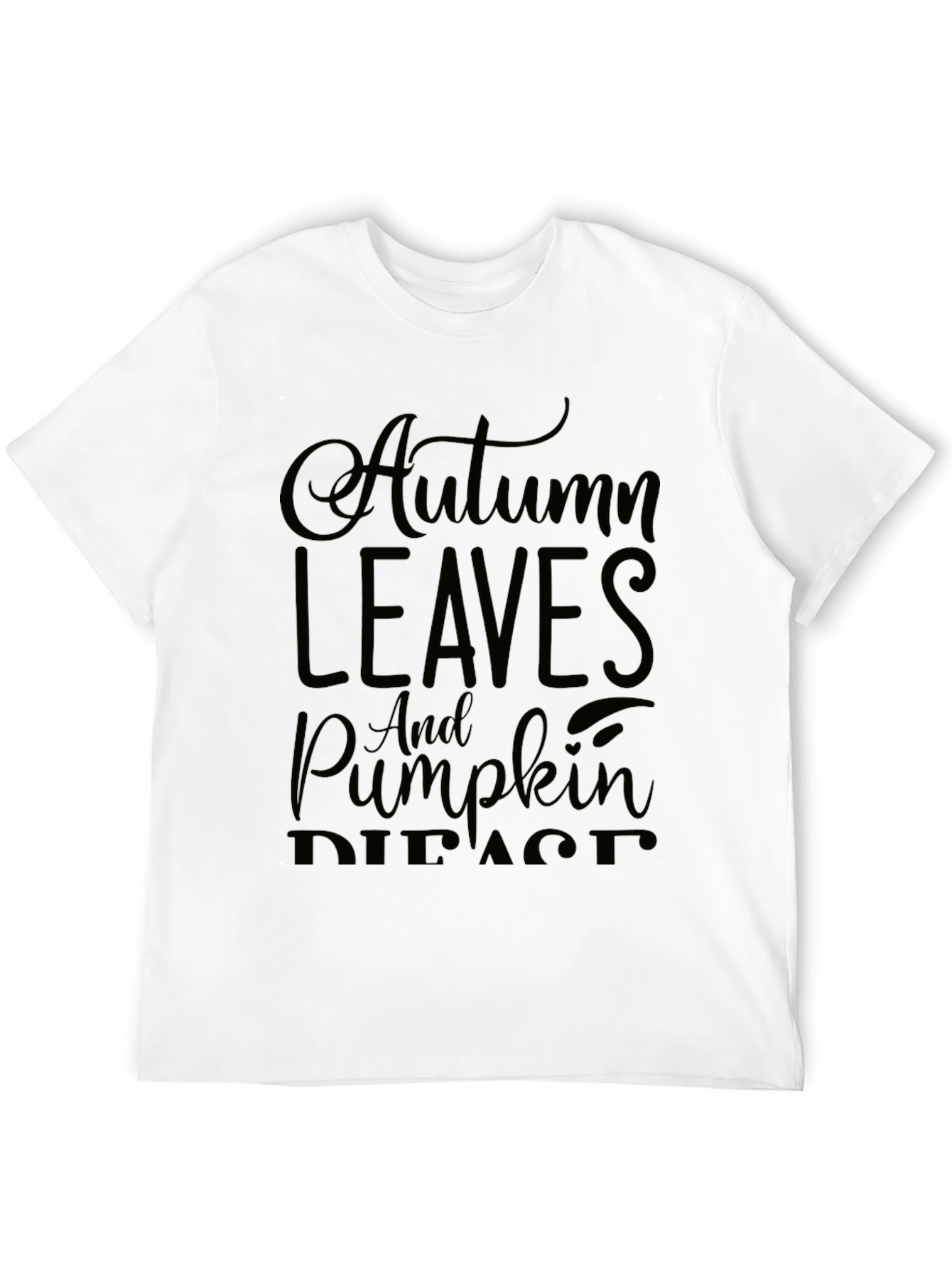 Autumn Leaves & Pumpkin Spice Black Graphic Tee