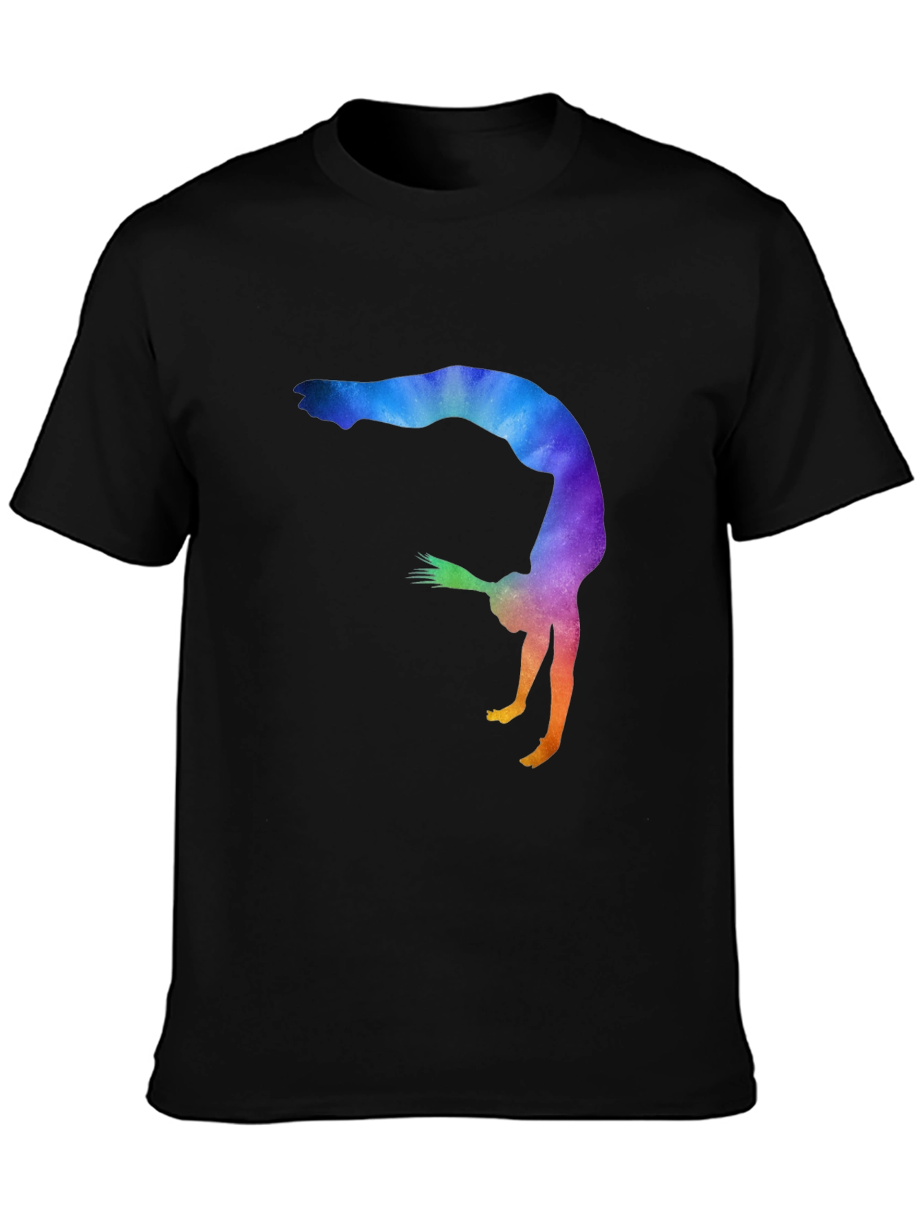Gymnast Silhouette Graphic Tee - Black Unisex T-Shirt